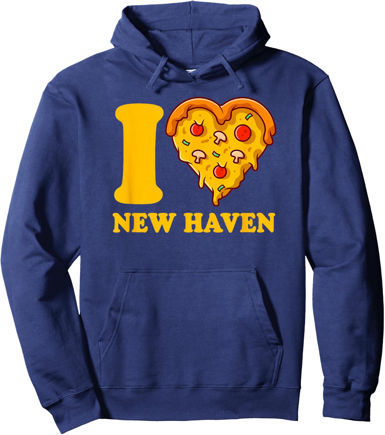 I Love New Haven Connecticut Pizza I Heart New Haven Pizza Hoodie - Hoodie | Navy