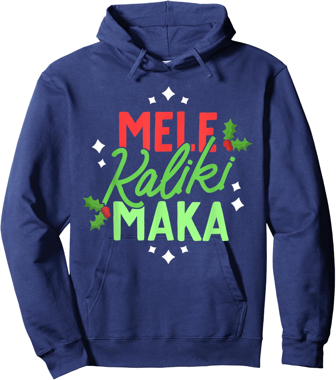 Christmas In Hawaii Mele Kalikimaka Hawaiian Holiday Xmas Hoodie - Hoodie | Navy
