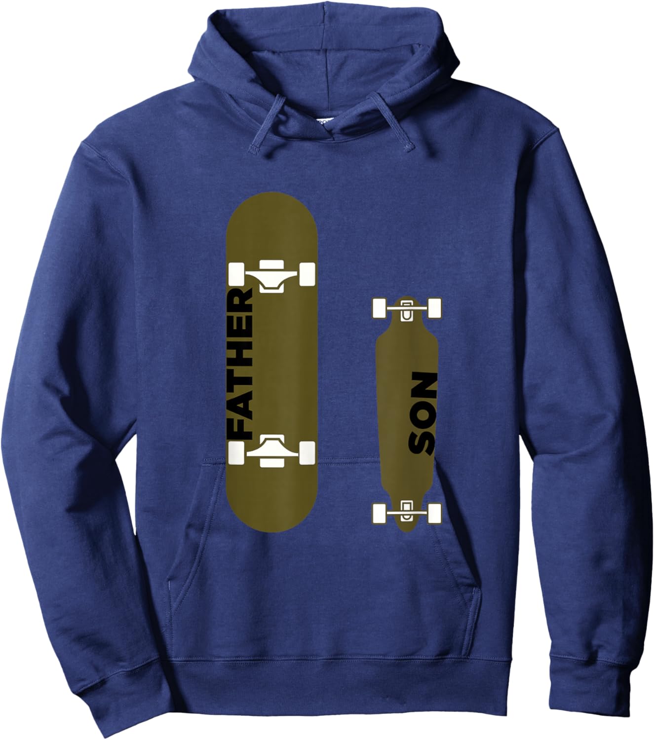 Father Son Skater Skateboard Skate Skating Board Fan Gift Hoodie - Hoodie | Navy