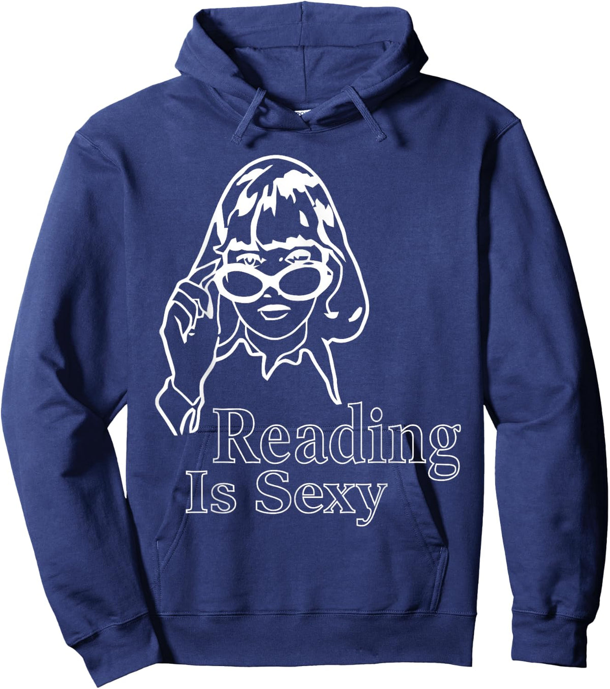 I Love Reading Bookish Abibliophobia Reading is Sexy Hoodie - Hoodie | Navy