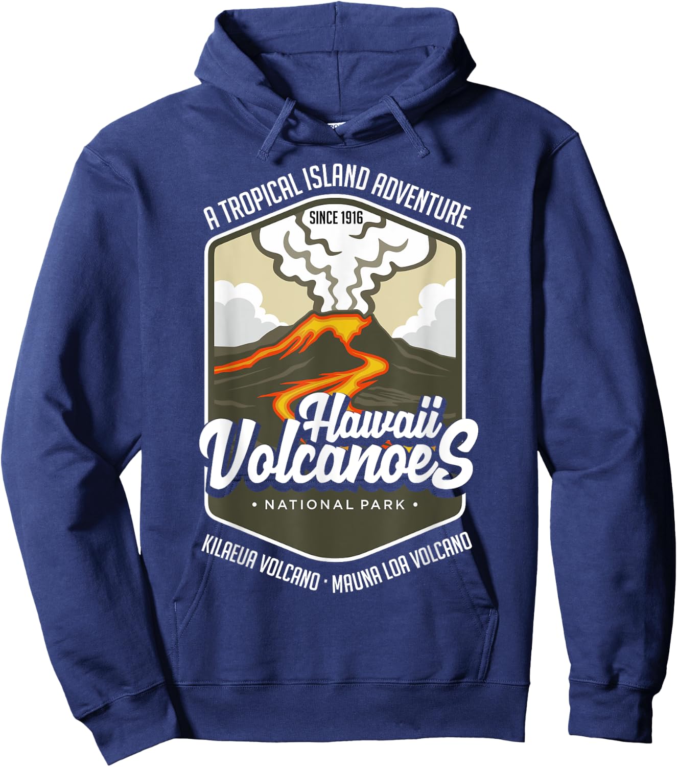 Hawaii Volcanoes National Park - Kilauea Mauna Hoodie - Hoodie | Navy
