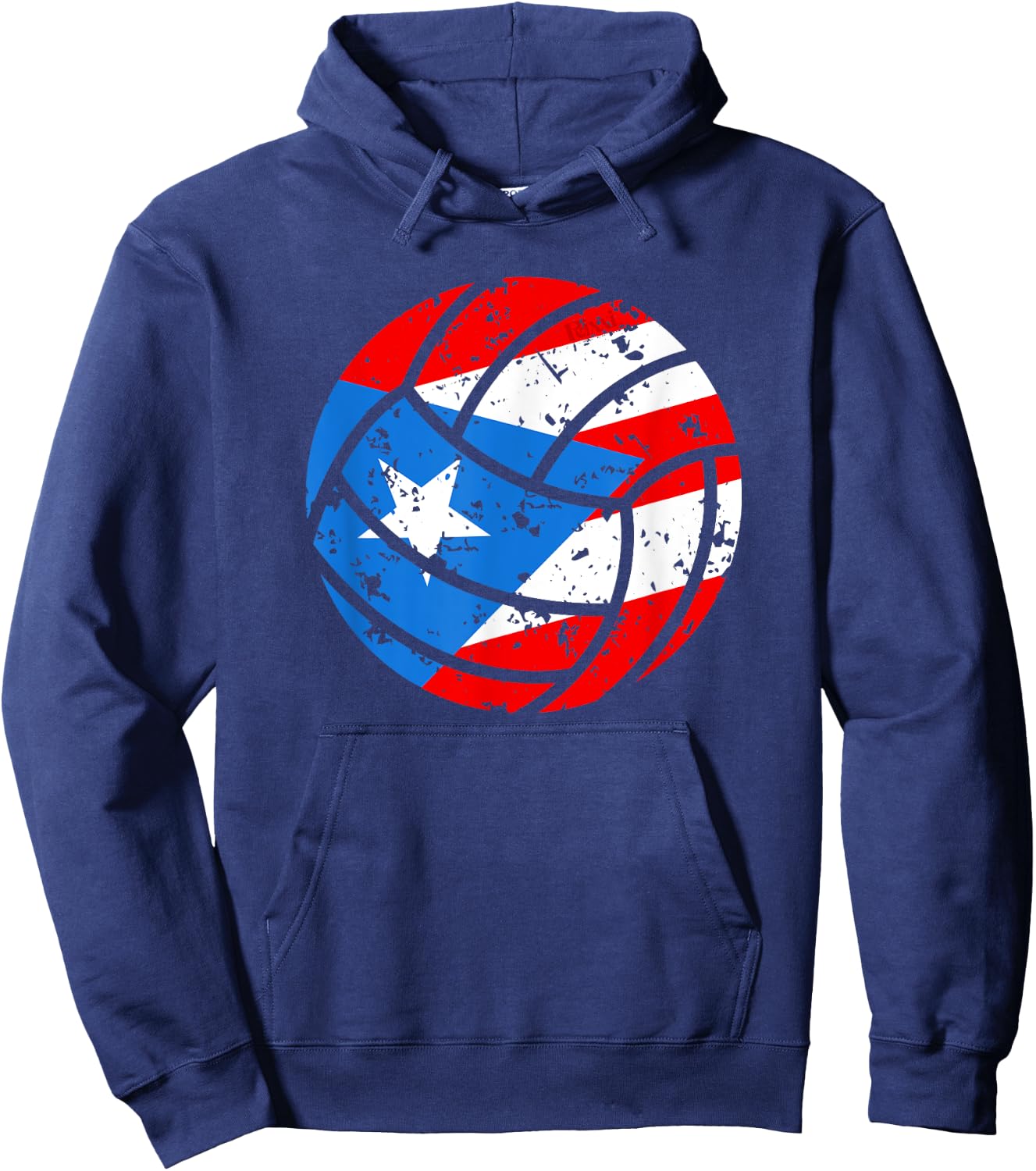 Puerto Rican Volleyball Proud Boricua Flag Puerto Rico Hoodie - Hoodie | Navy