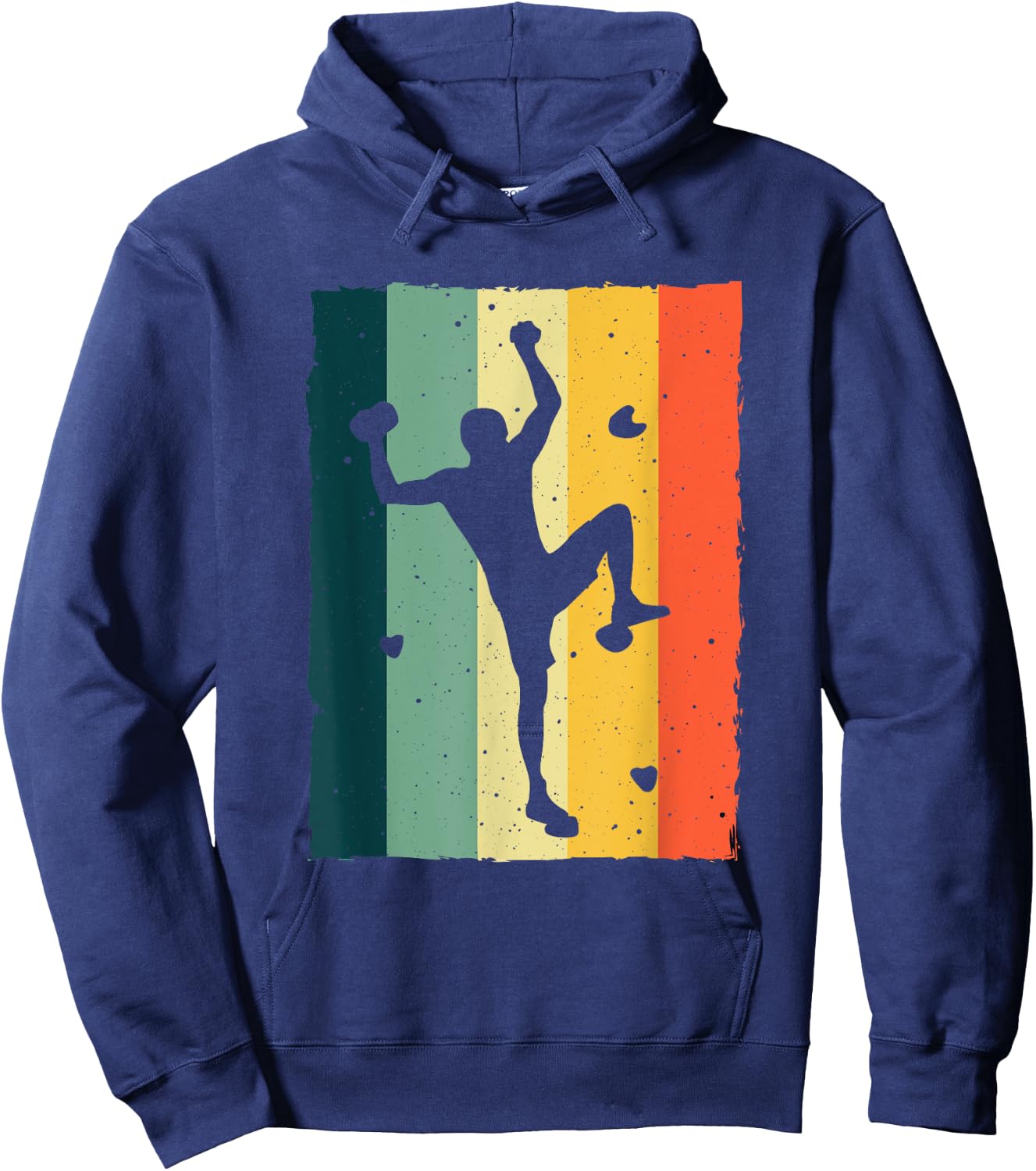 Vintage Bouldering Design Rock Climbing Women Kids Hoodie - Hoodie | Navy