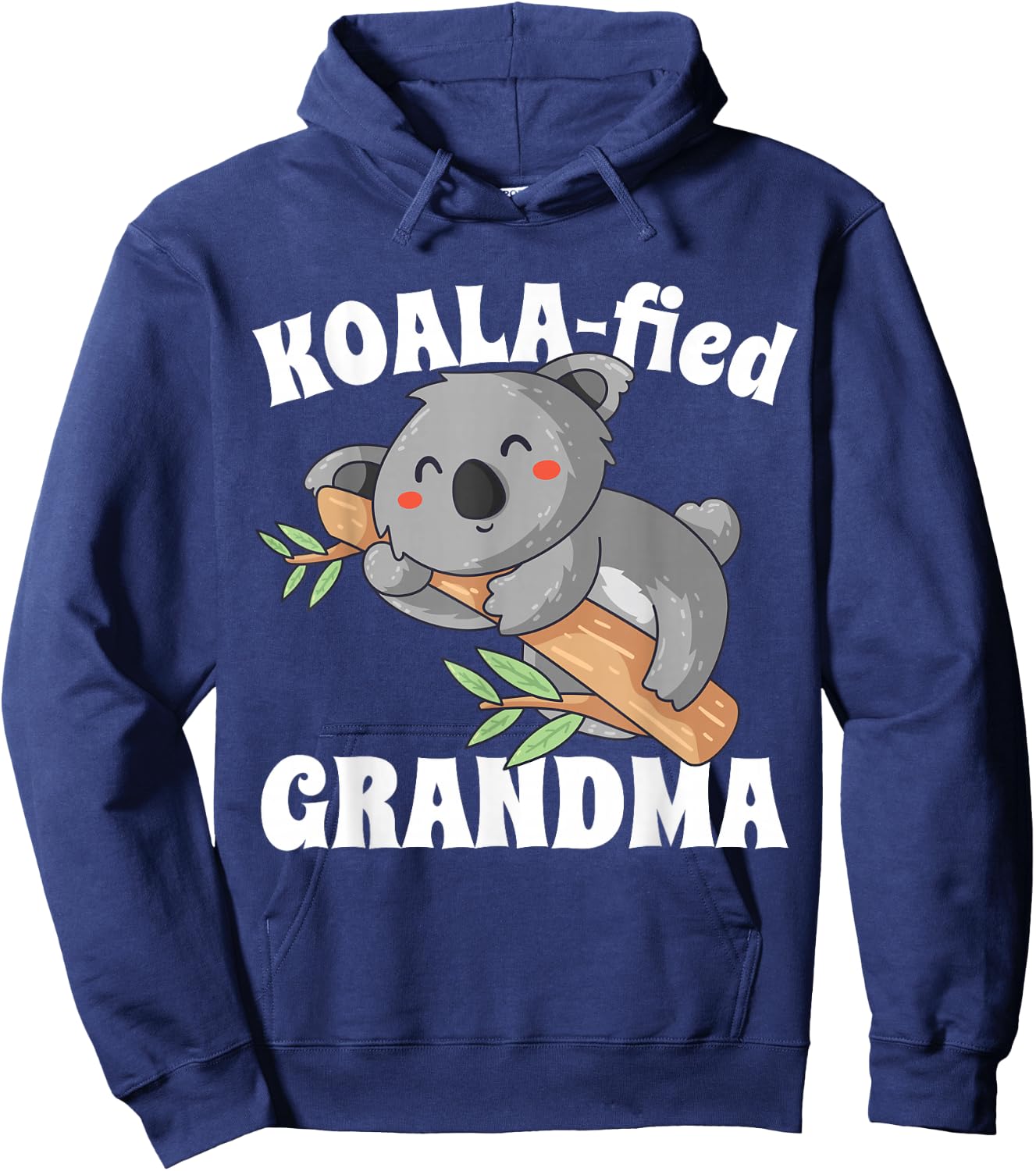Koala Grandma Koalafied Cute Birth Announcement Grandma Gift Hoodie - Hoodie | Navy