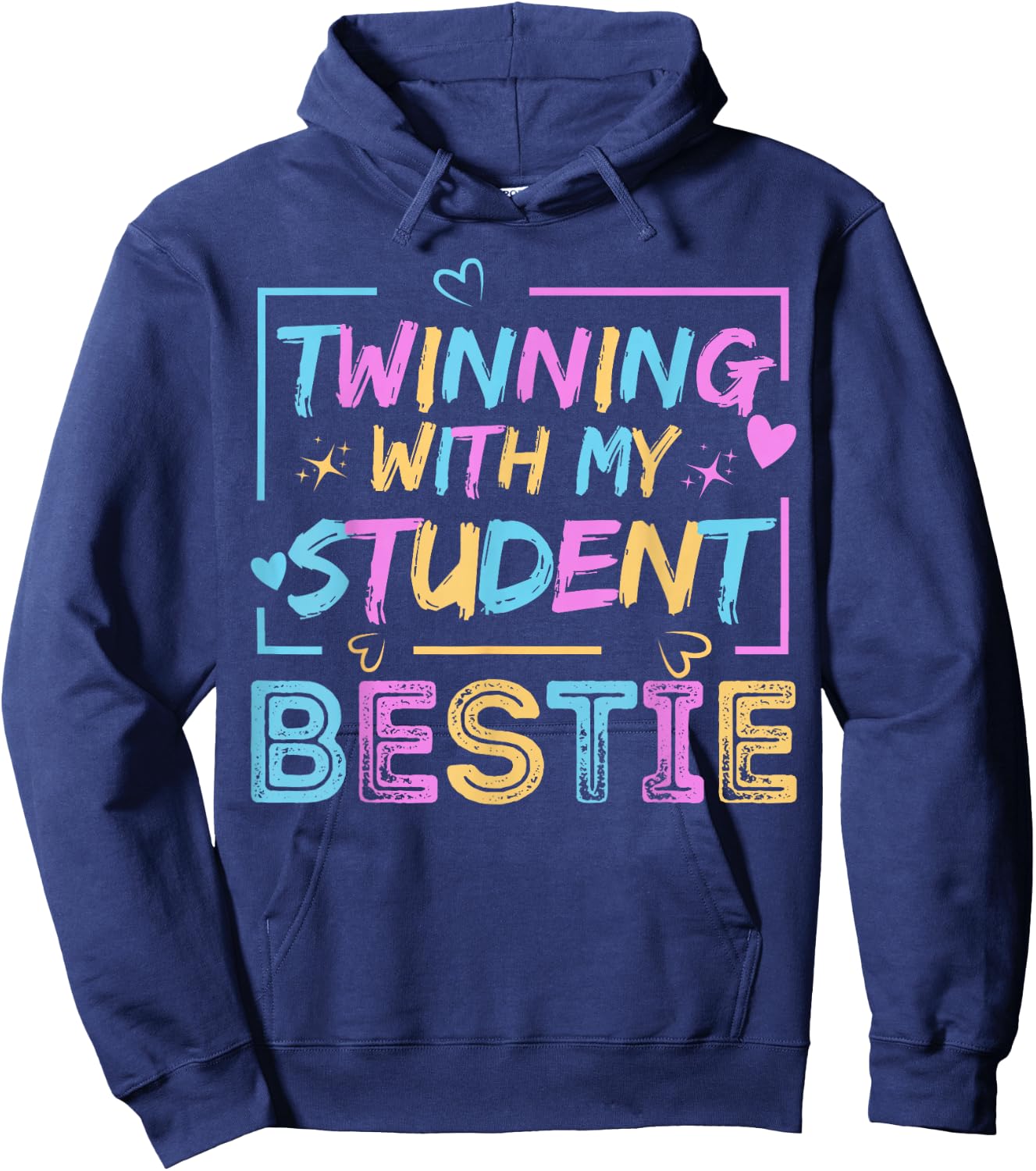 Twinning With My student Bestie Spirit Week Best Friend Twin Hoodie - Hoodie | Navy