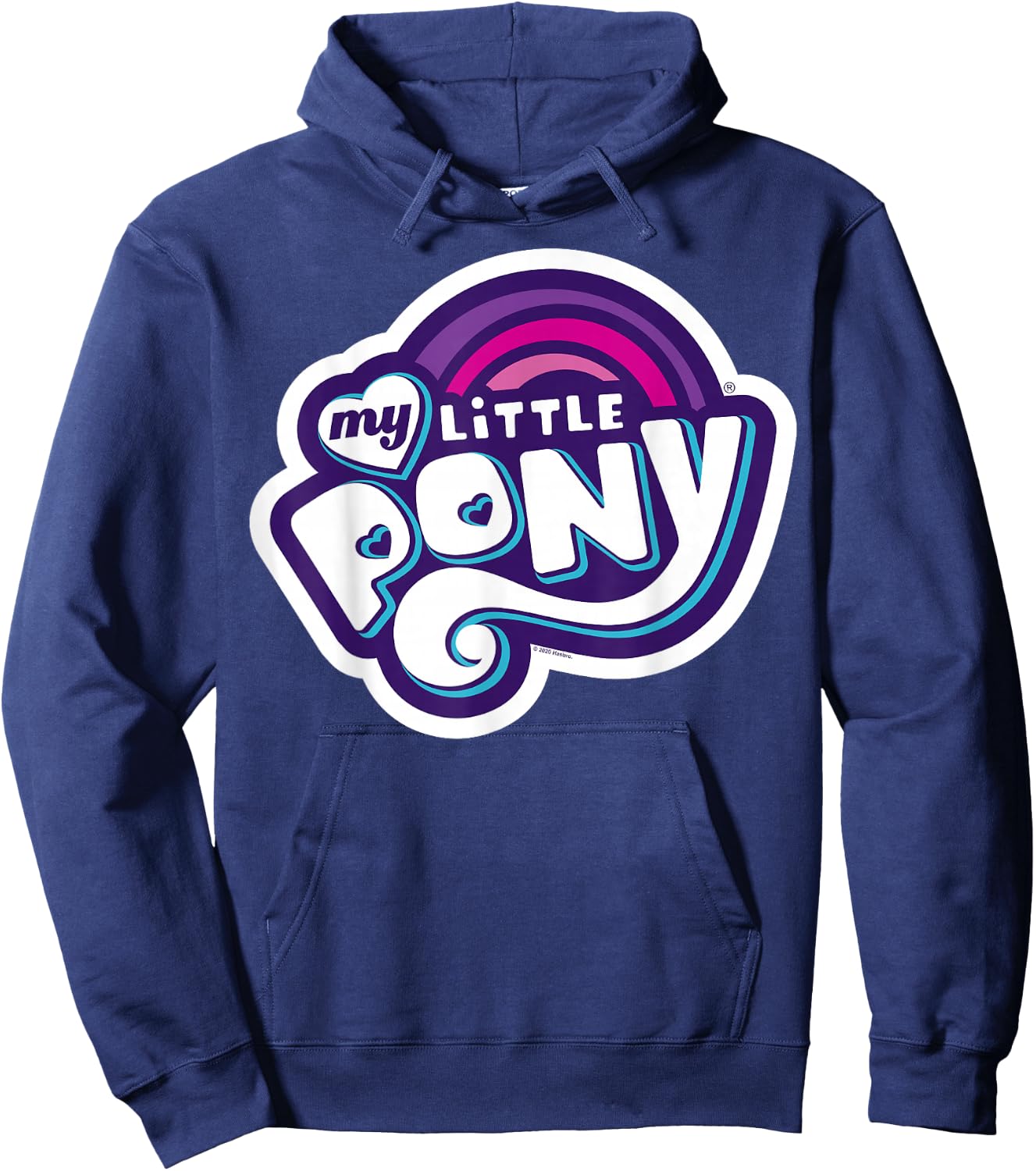 My Little Pony: Friendship is Magic Classic Retro Logo Hoodie - Hoodie | Navy