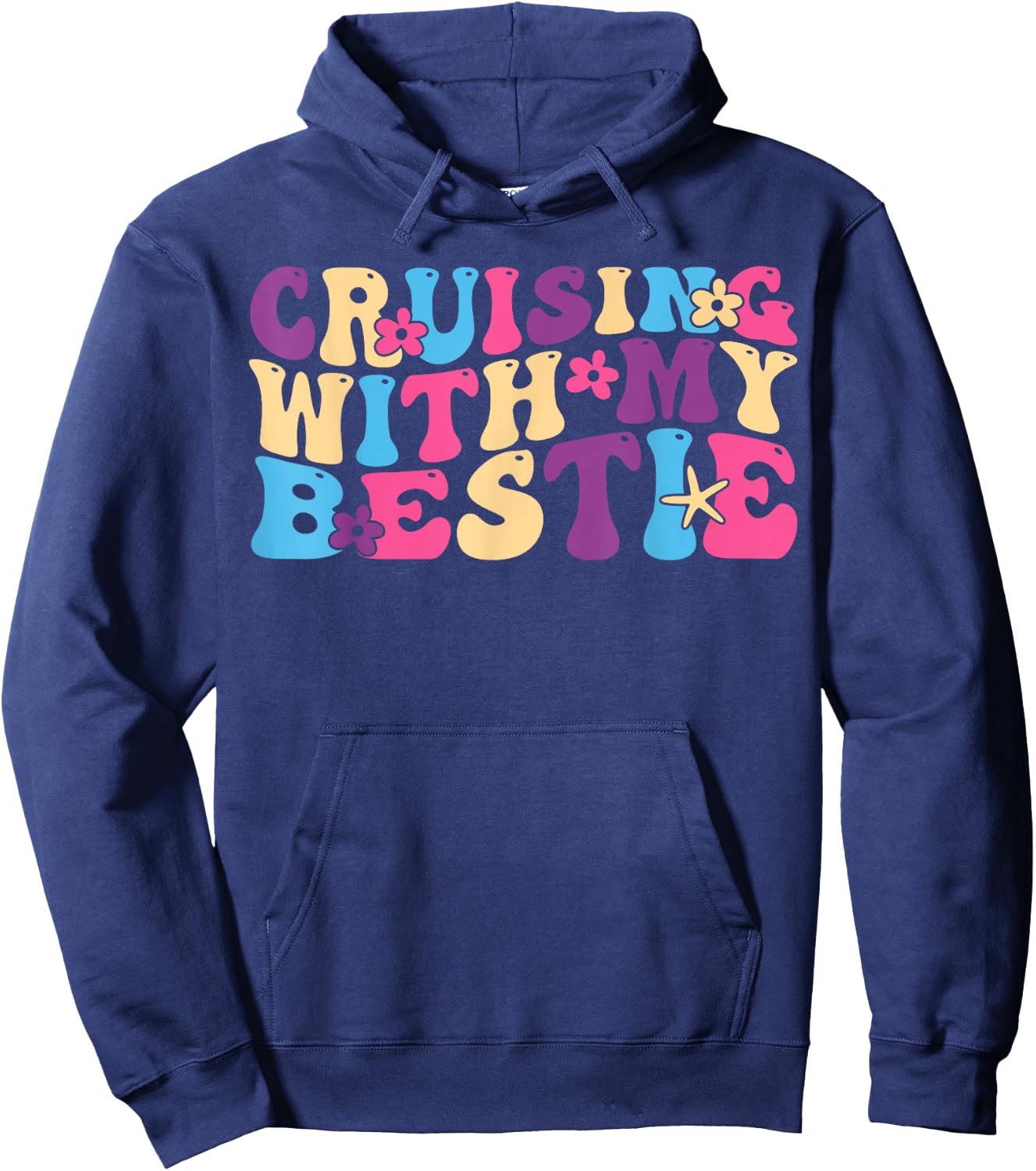 Cruising With My Bestie Family Friends Squad Matching Cruise Hoodie - Hoodie | Navy