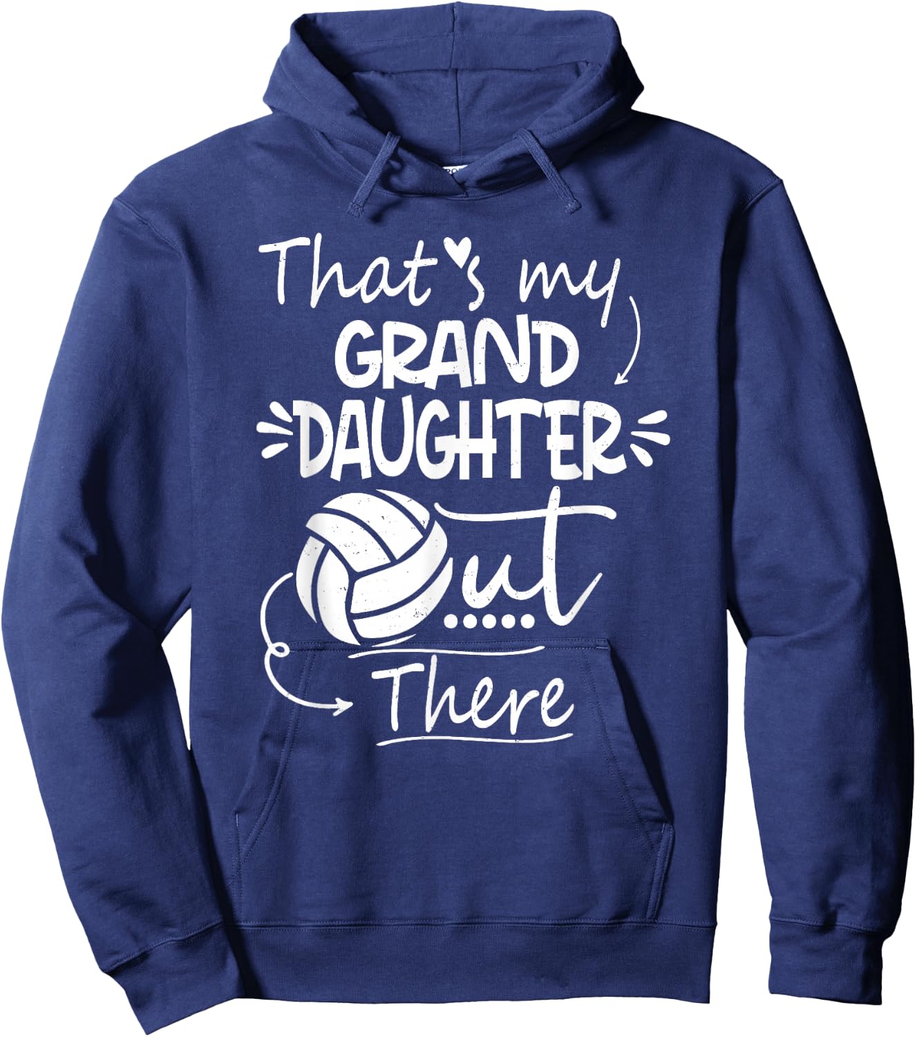 That's My Granddaughter Out There Volleyball For Grandma Hoodie - Hoodie | Navy