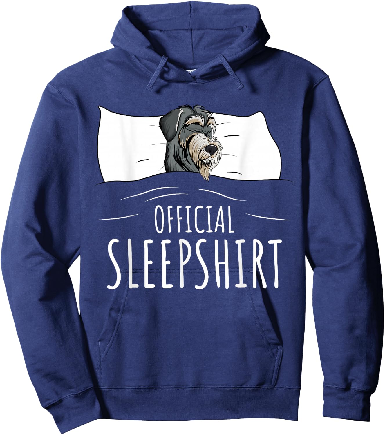 Miniature Schnauzer Pajama Official Sleepshirt Hoodie - Hoodie | Navy