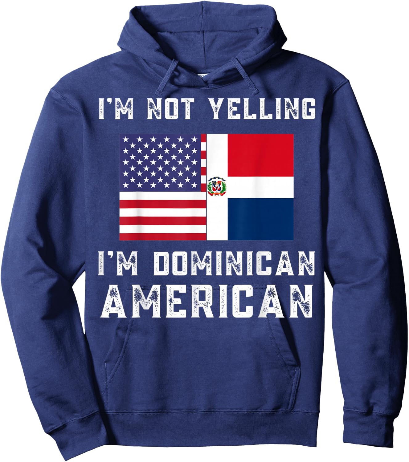 Dominican American Flag Apparel - Funny Dominicans Design Hoodie - Hoodie | Navy