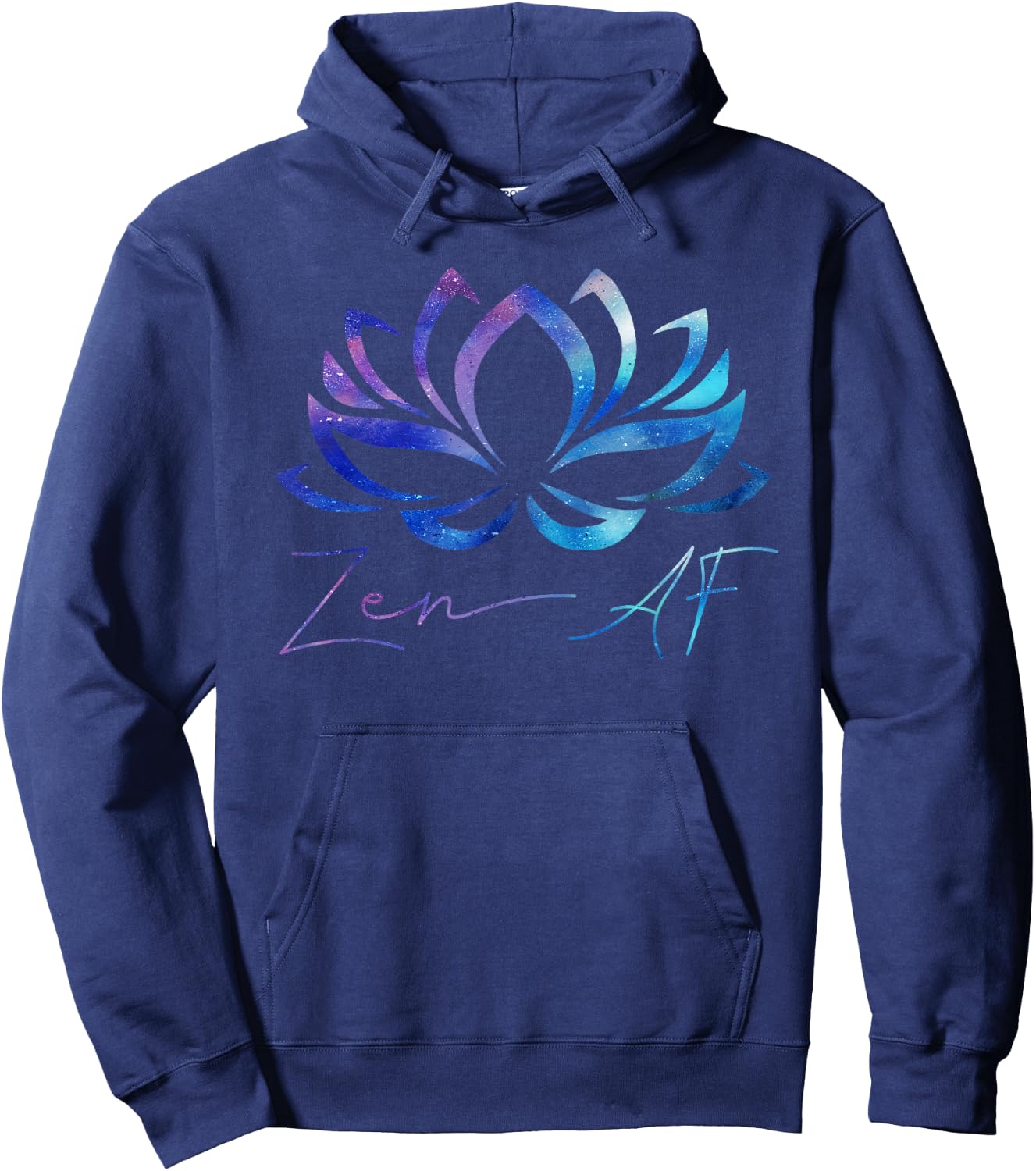 Zen AF Shirt Lotus Flower Funny Gift Yoga Clothes Spiritual Hoodie - Hoodie | Navy