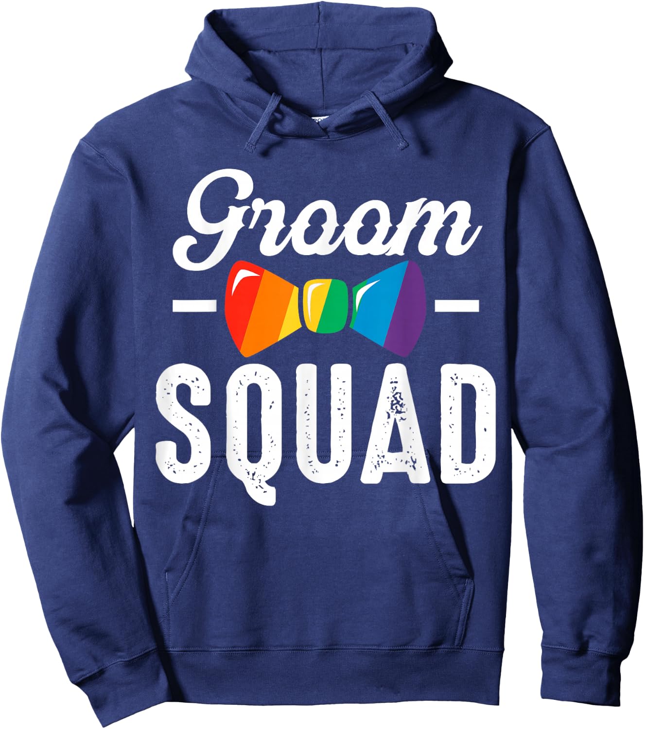 Groom Squad Rainbows LGBT Pride Gay Bachelor Wedding Party Hoodie - Hoodie | Navy