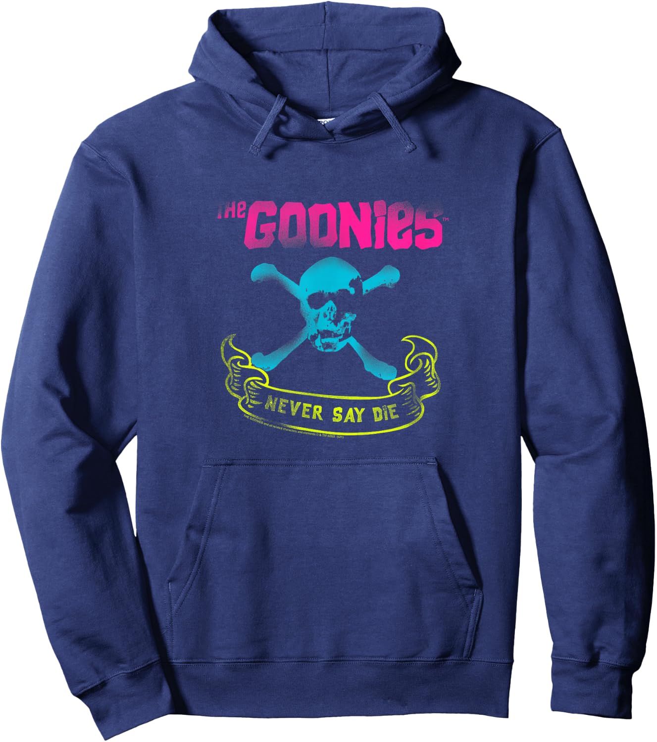 The Goonies Neon Never Say Die Spray Paint Movie Hoodie - Hoodie | Navy