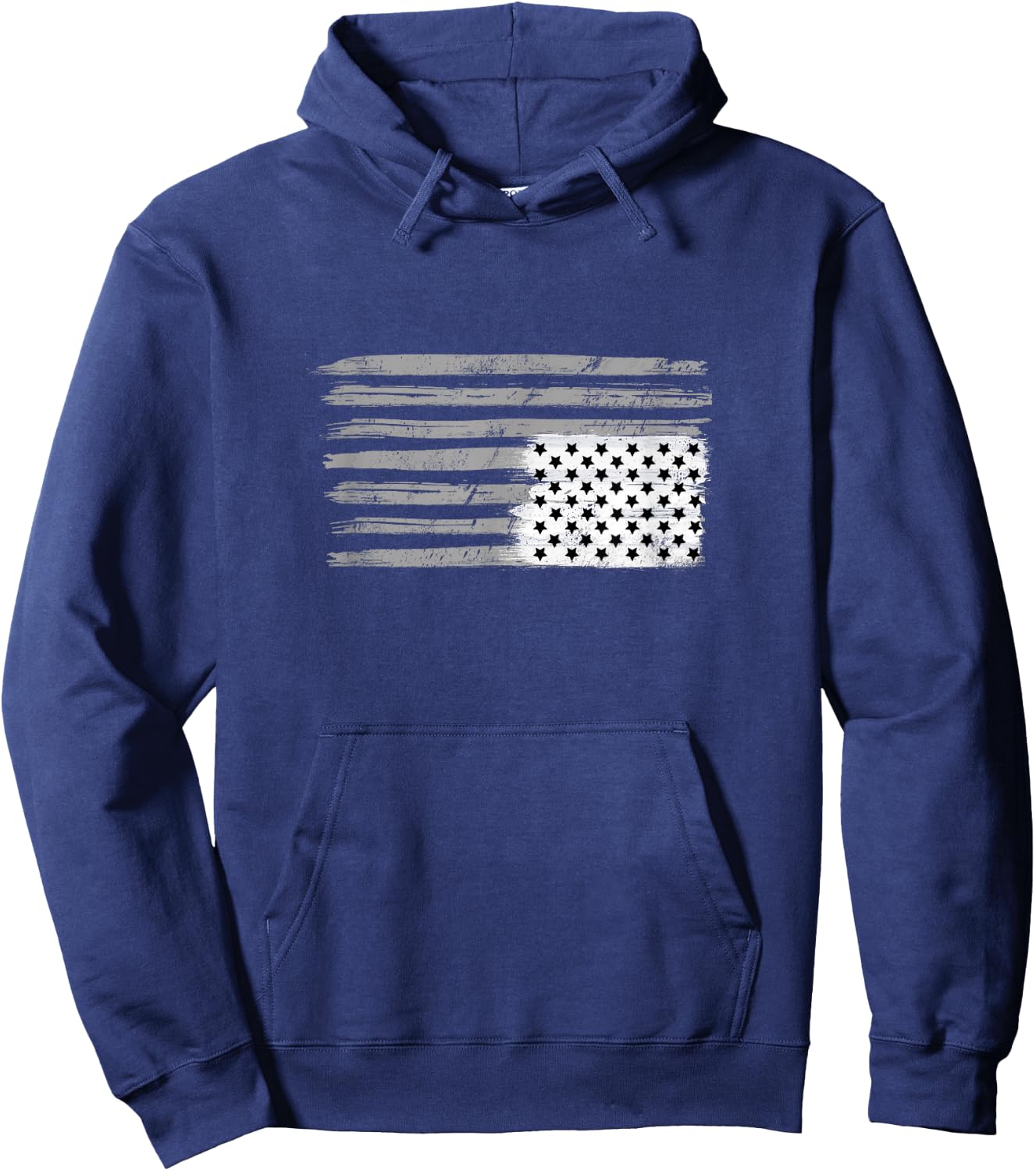 Black and White American Flag Resist Upside Down USA Hoodie - Hoodie | Navy