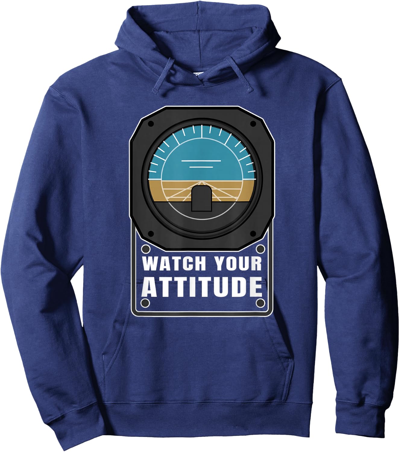 Watch Your Attitude Pilot Aviation Birthday Gift Hoodie - Hoodie | Navy