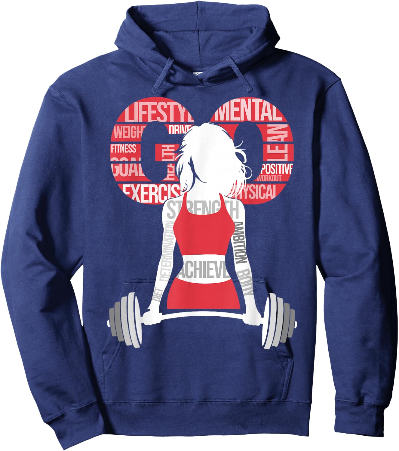 Women Workout With Sayings Gym Motivation Quote Gym Girls Hoodie - Hoodie | Navy