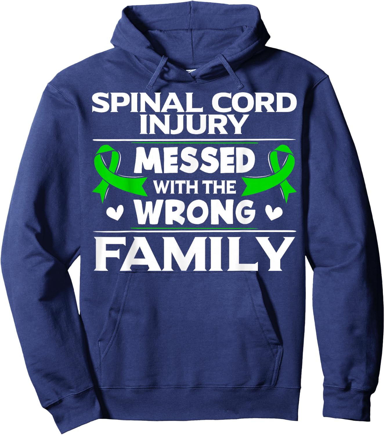 SCI Awareness Gift - Spinal Cord Injury Survivor Hoodie - Hoodie | Navy