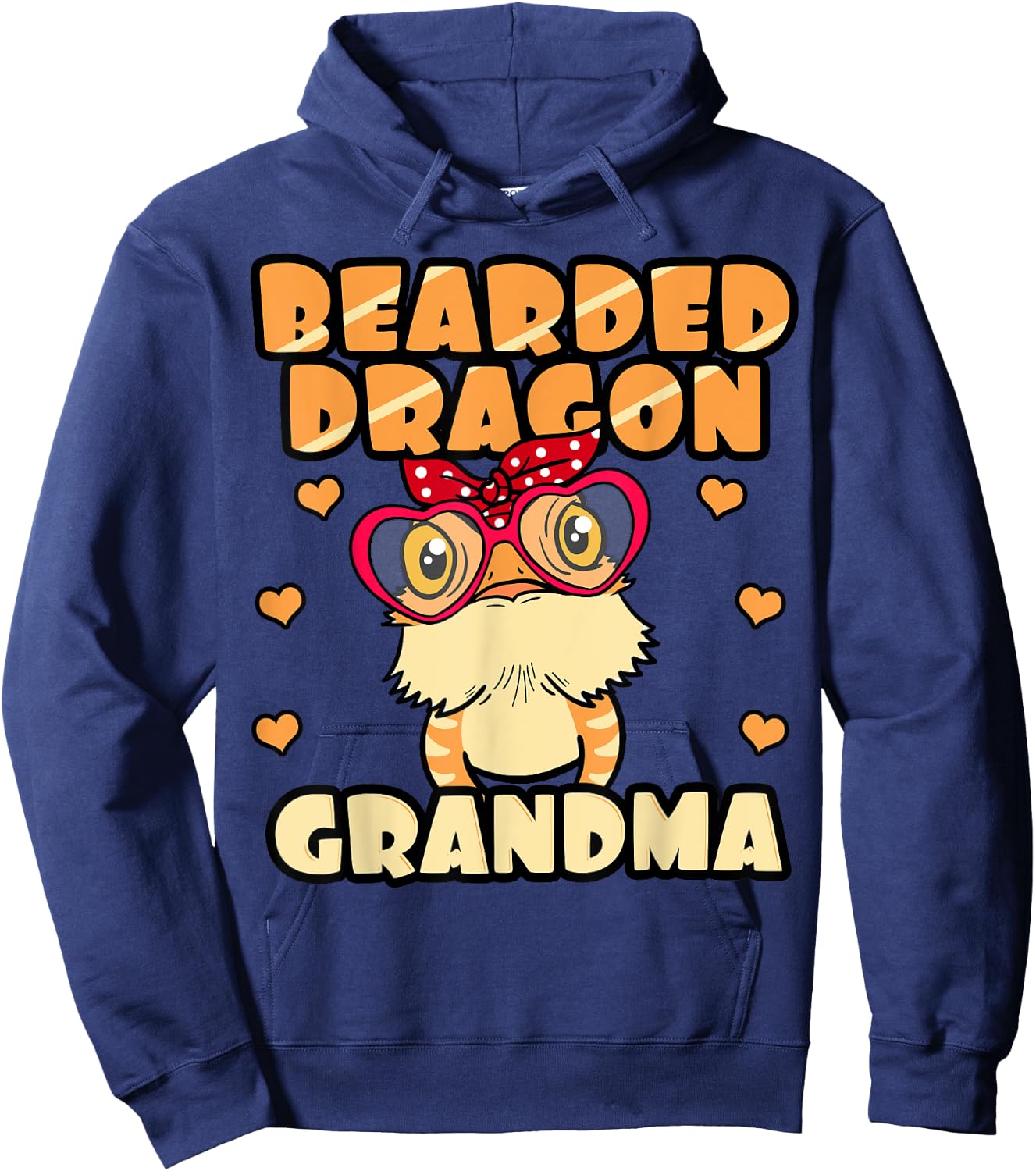 Bearded Dragon Grandma Pogona Reptile Grandma Mother's Day Hoodie - Hoodie | Navy