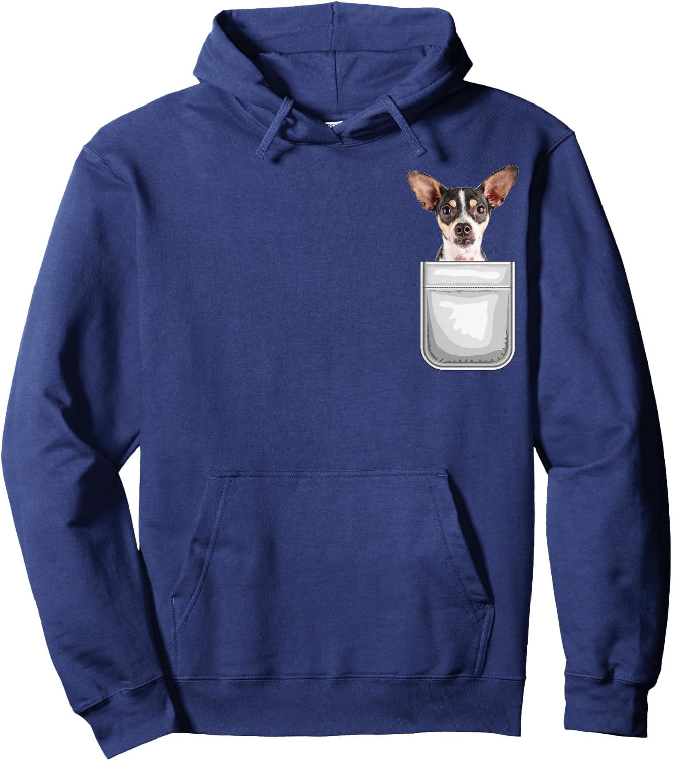 Rat Terrier Puppy Dog in Your Pocket Hoodie - Hoodie | Navy