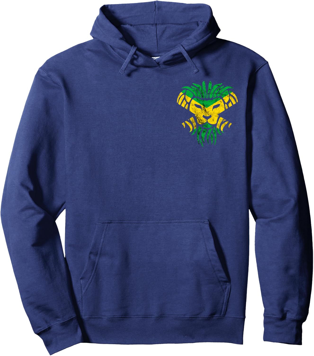 Jamaica Jamaican Roots Flag Tropical Lion Head Proud Hoodie - Hoodie | Navy