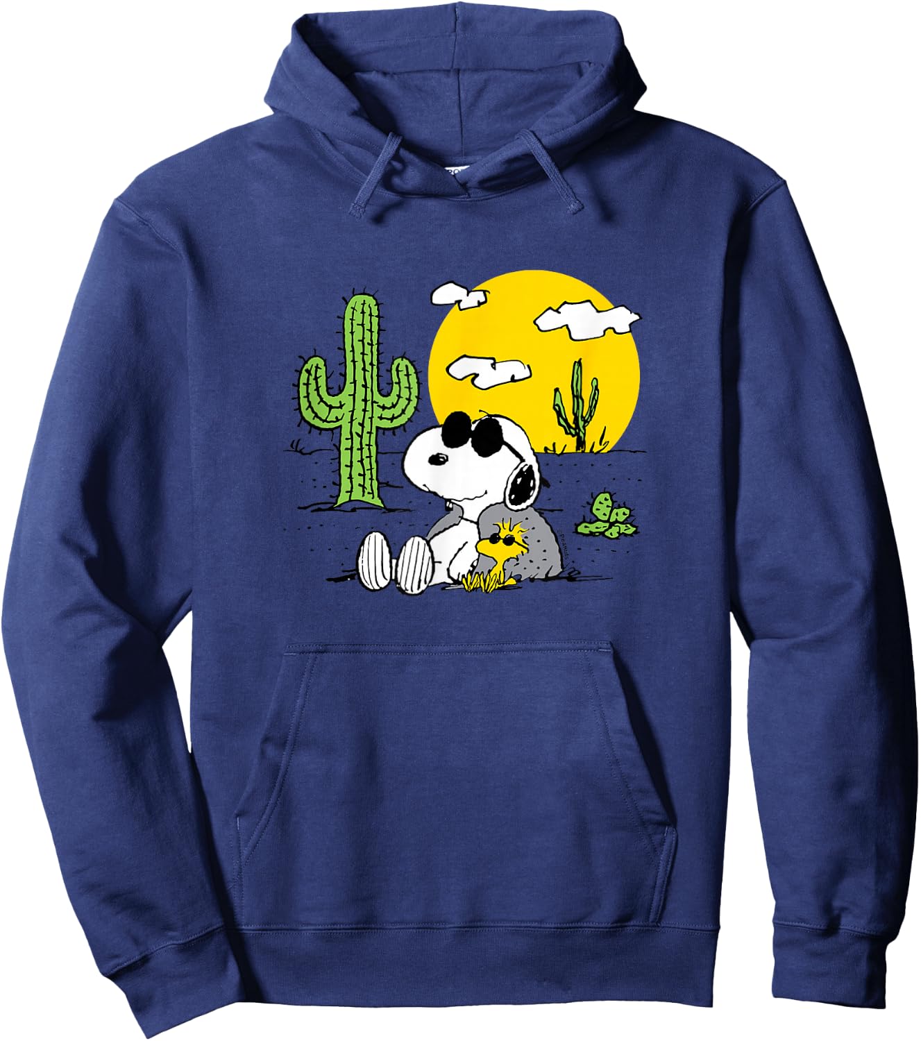 Peanuts - Summer - Snoopy & Woodstock Desert Hoodie - Hoodie | Navy