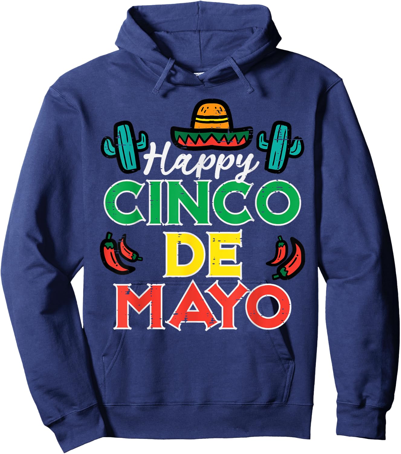 Happy Cinco De Mayo Mexican Party Fiesta Men Women Kids Hoodie - Hoodie | Navy