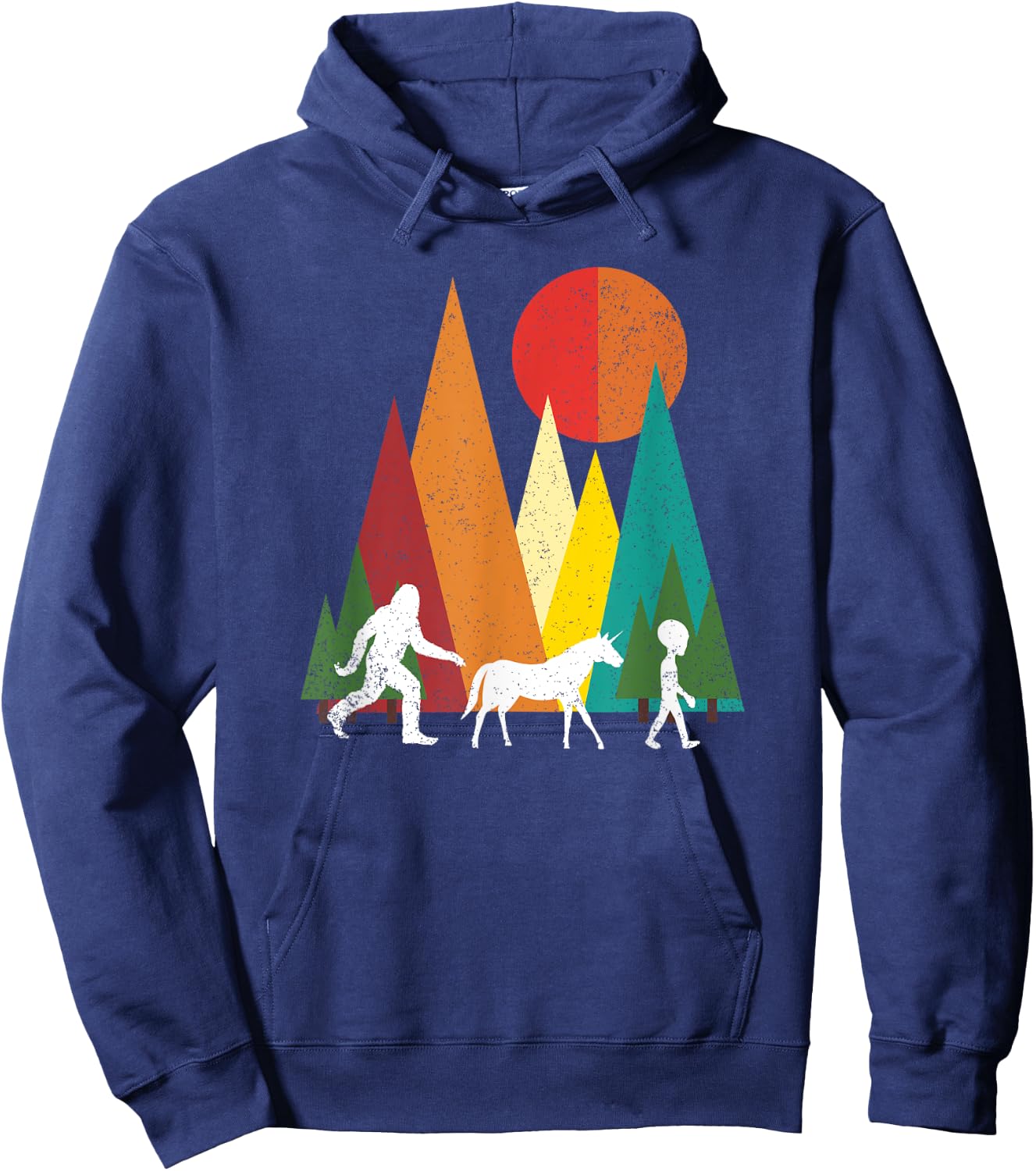 Bigfoot alien unicorn alien fantasy Gift Hoodie - Hoodie | Navy