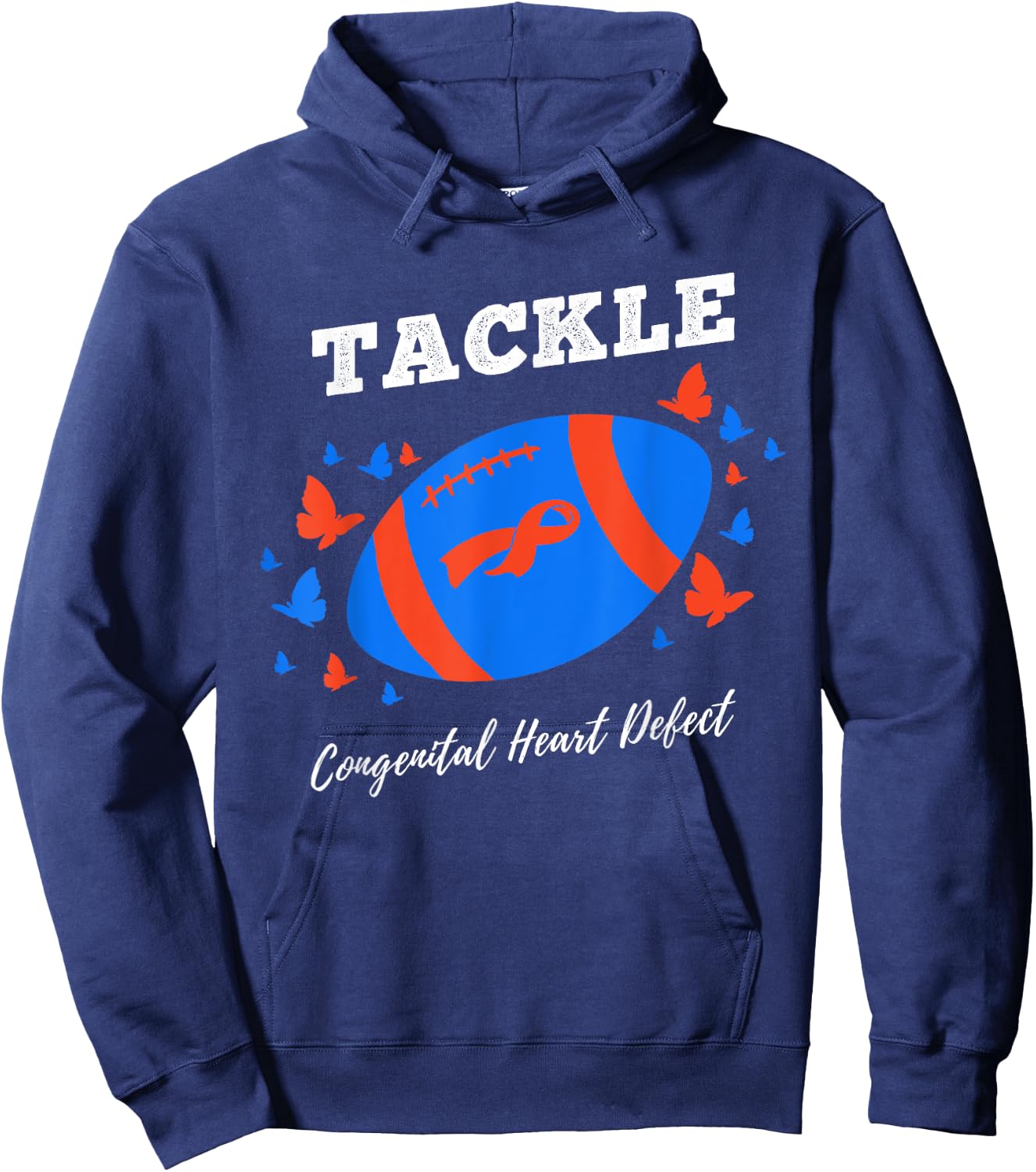 Tackle Congenital Heart Defect for CHD Awareness Hoodie - Hoodie | Navy