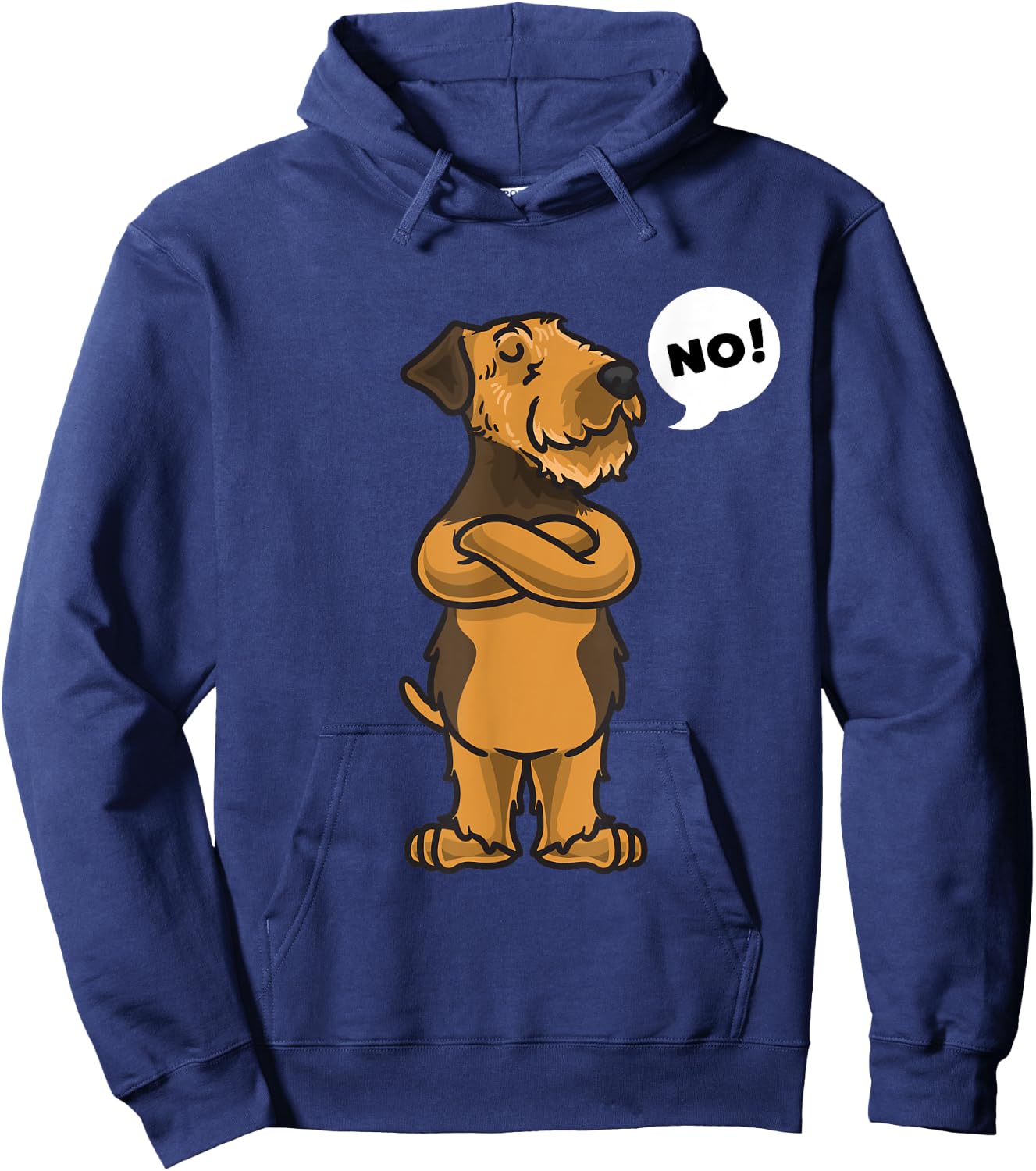 Stubborn Airedale Terrier Dog Women Girls Kids Hoodie - Hoodie | Navy
