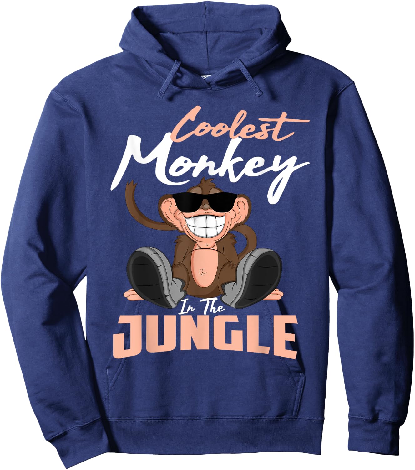 Coolest Monkey in The Jungle Hoodie - Hoodie | Navy