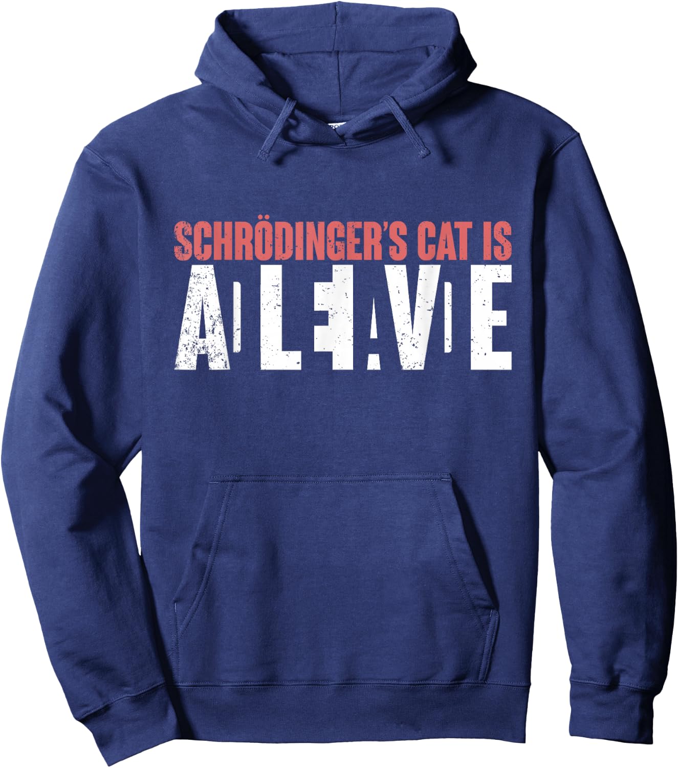 Funny Quantum Physics Gift Science Teacher Schrödingers Cat Hoodie - Hoodie | Navy