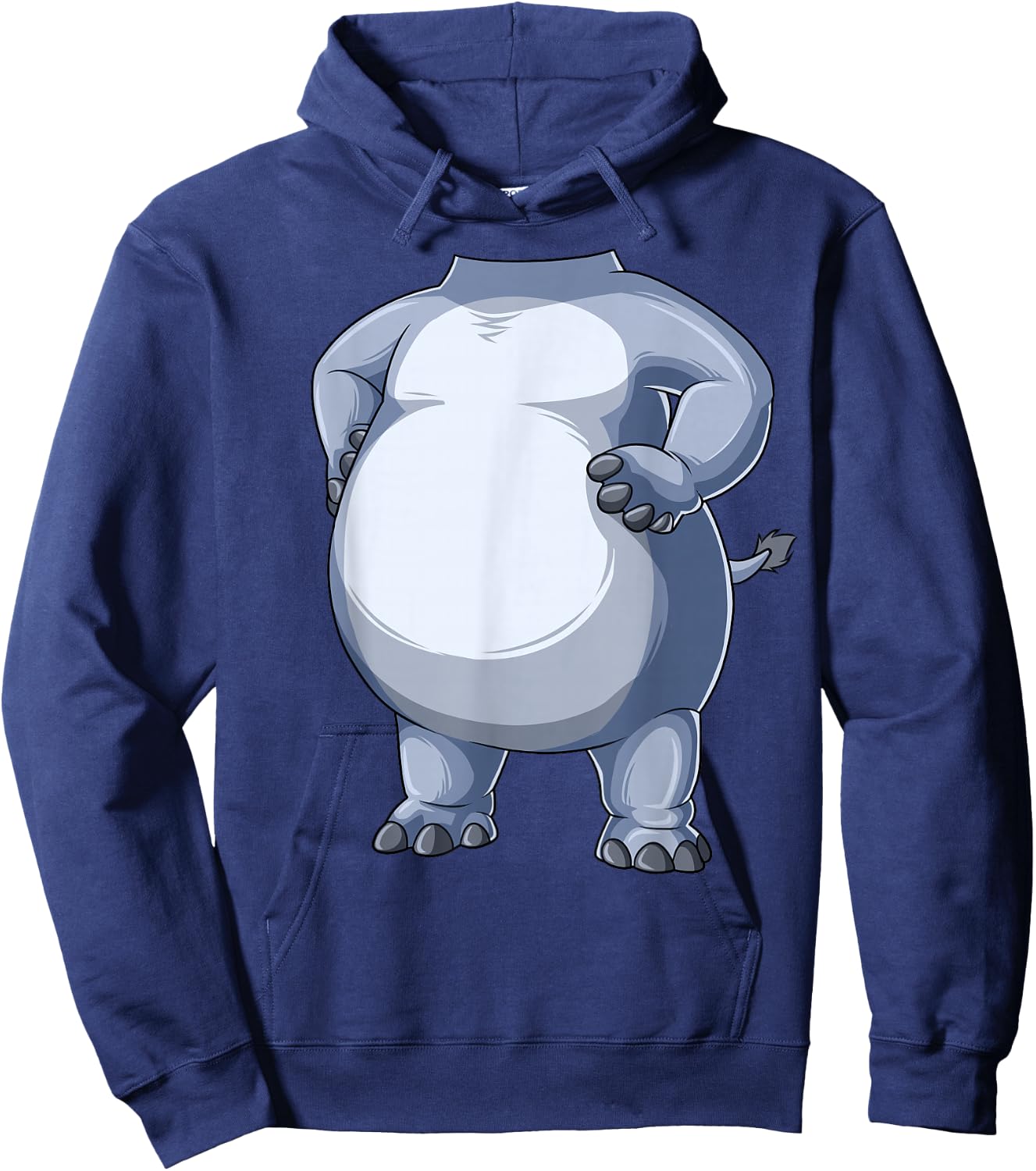 Easy Hippo Costume Hippo Body Headless Hippo Costume Hoodie - Hoodie | Navy