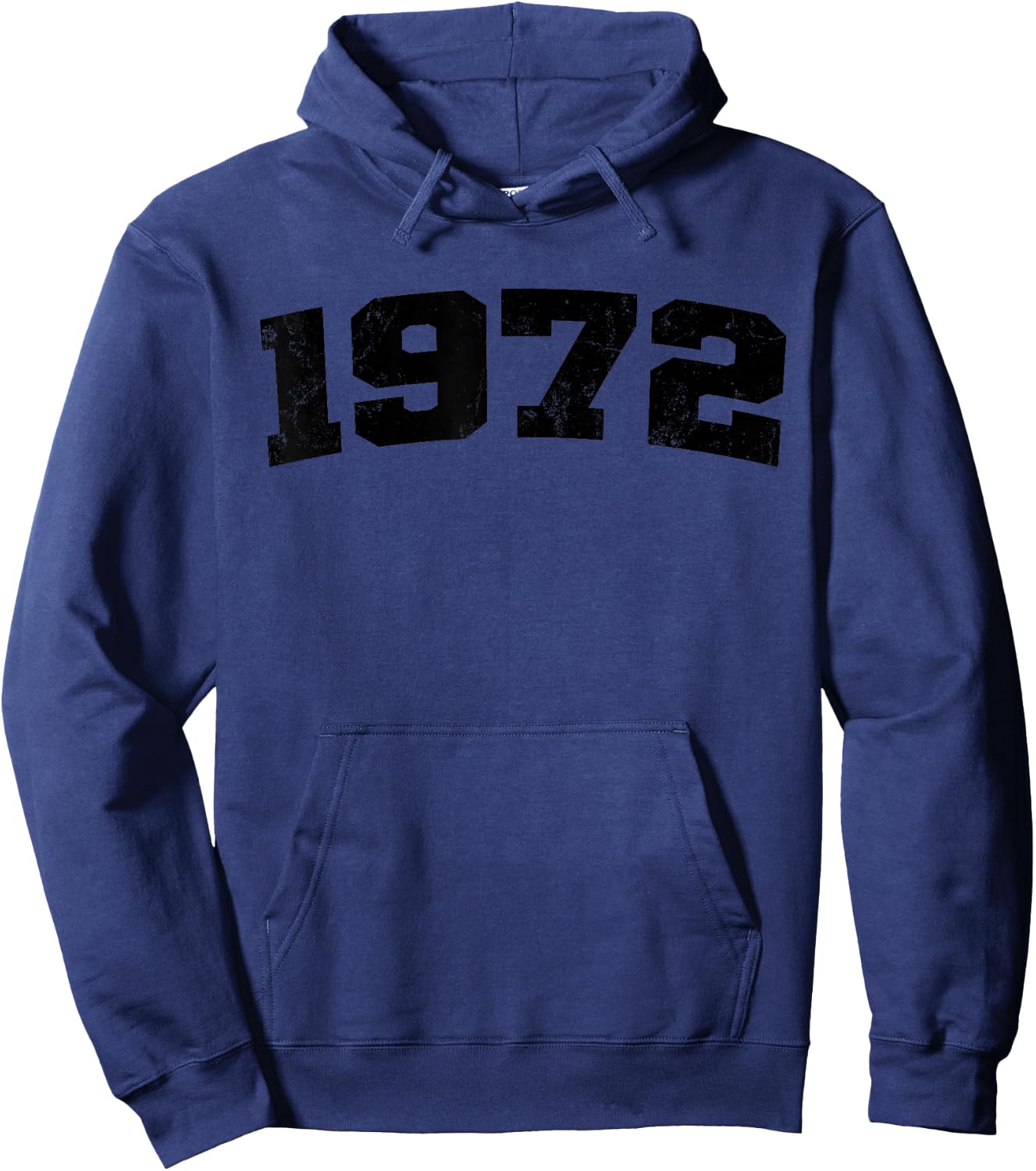 1972 Vintage Arched Varsity Retro Distressed Birthday Year Hoodie - Hoodie | Navy