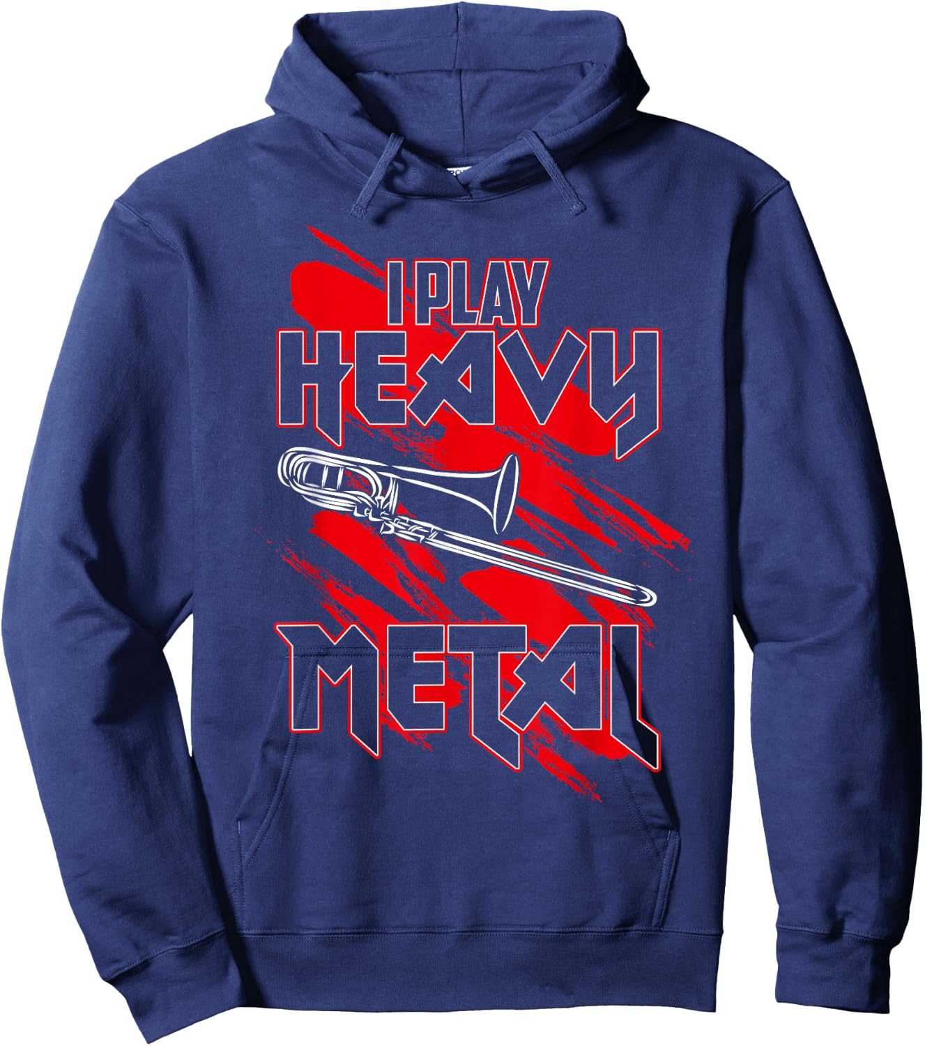 I Play Heavy Metal - Trombone Player Hoodie - Hoodie | Navy