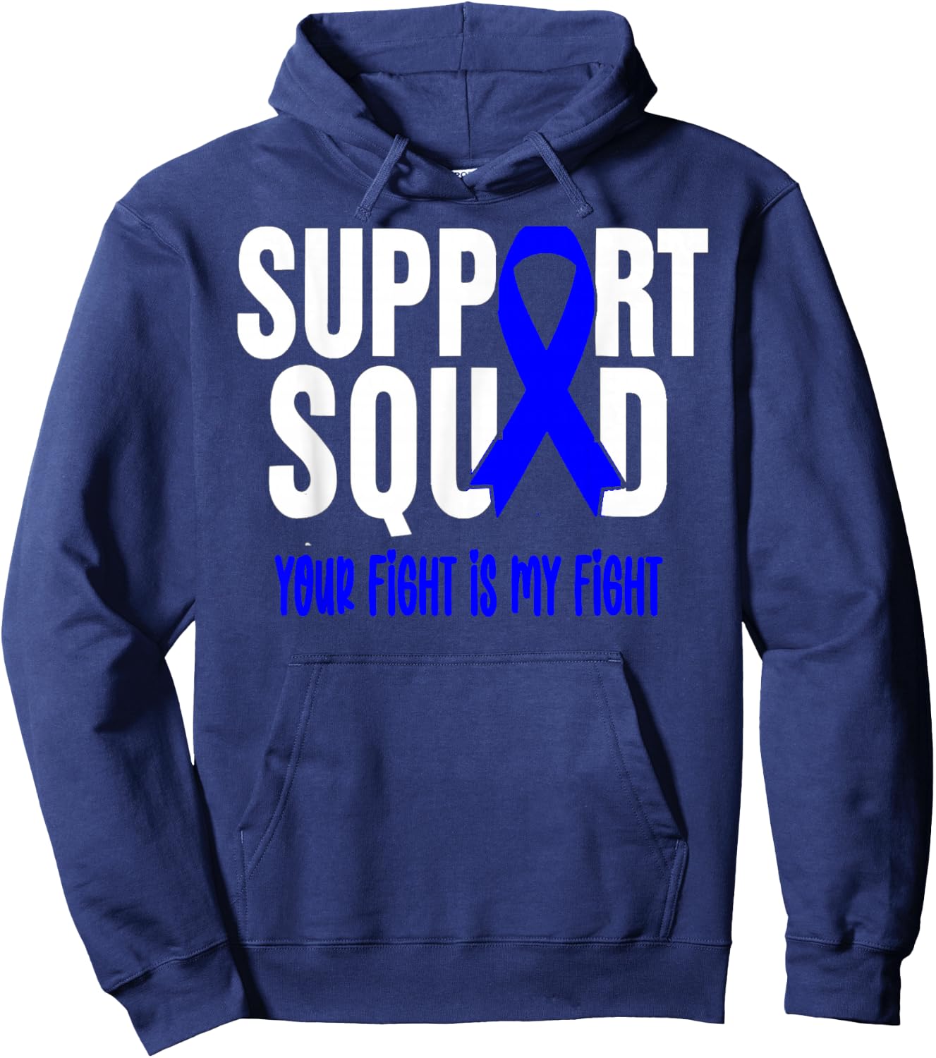 Rectal Cancer Support Squad Rectal Cancer Awareness Hoodie - Hoodie | Navy