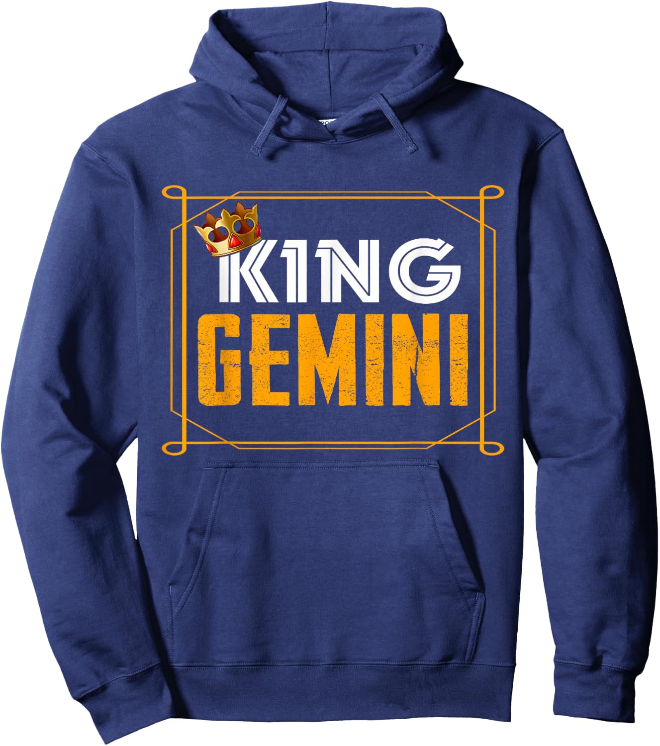 Funny King Gemini Zodiac Sign June May Birthday Boys Men Hoodie - Hoodie | Navy