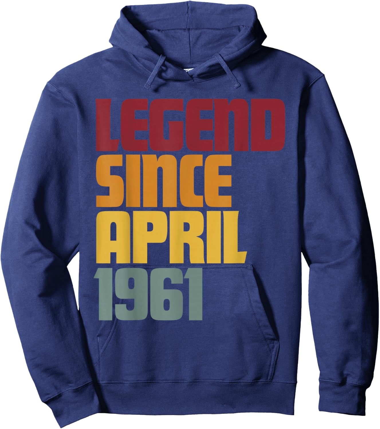 Legend Since April 1961 66th Birthday - Vintage Funny Hoodie - Hoodie | Navy