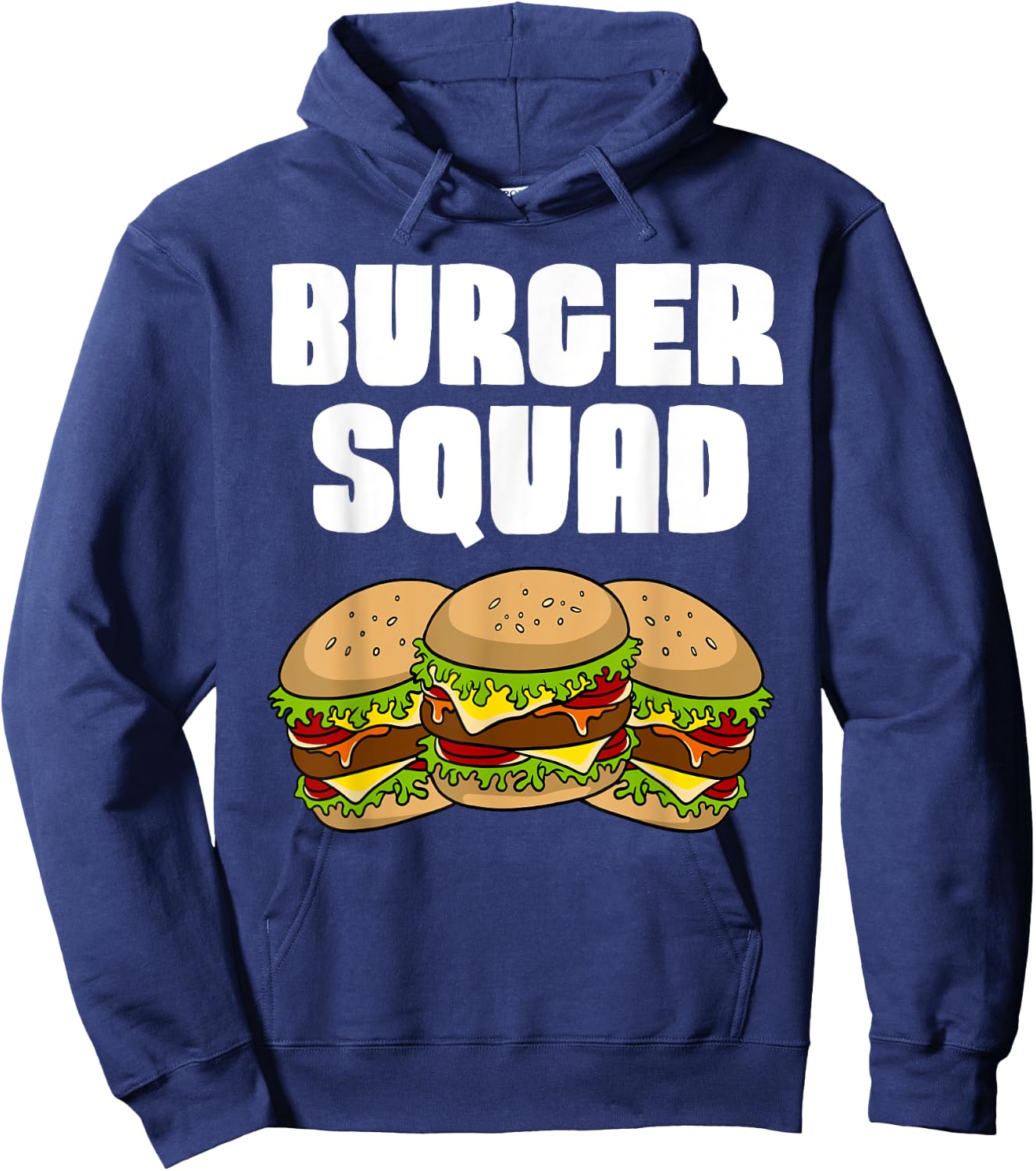 Funny Burger Art Women Hamburger Cheeseburger Lover Hoodie - Hoodie | Navy