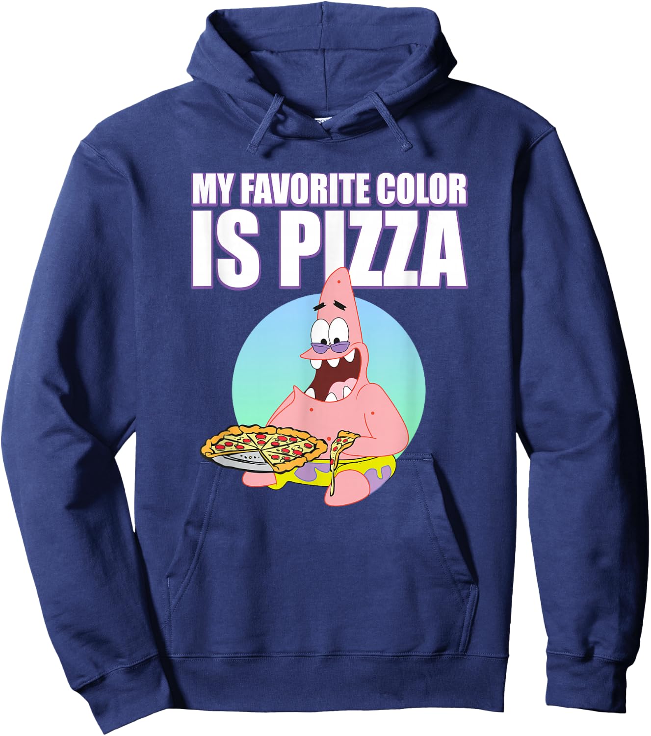 Patrick Loves Pizza Hoodie - Hoodie | Navy