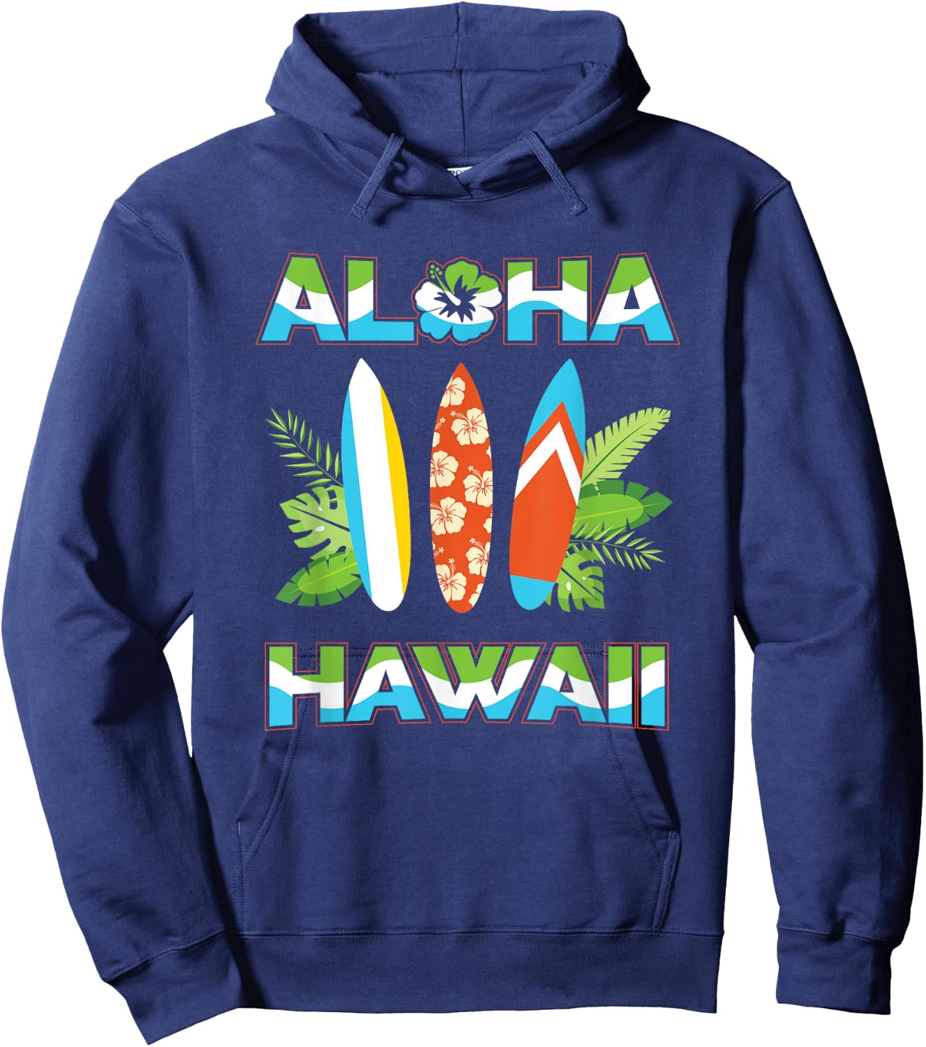 Hawaii Hawaiian Beach Aloha Summer Vacation Gifts Souvenir Women Kids Hoodie - Hoodie | Navy