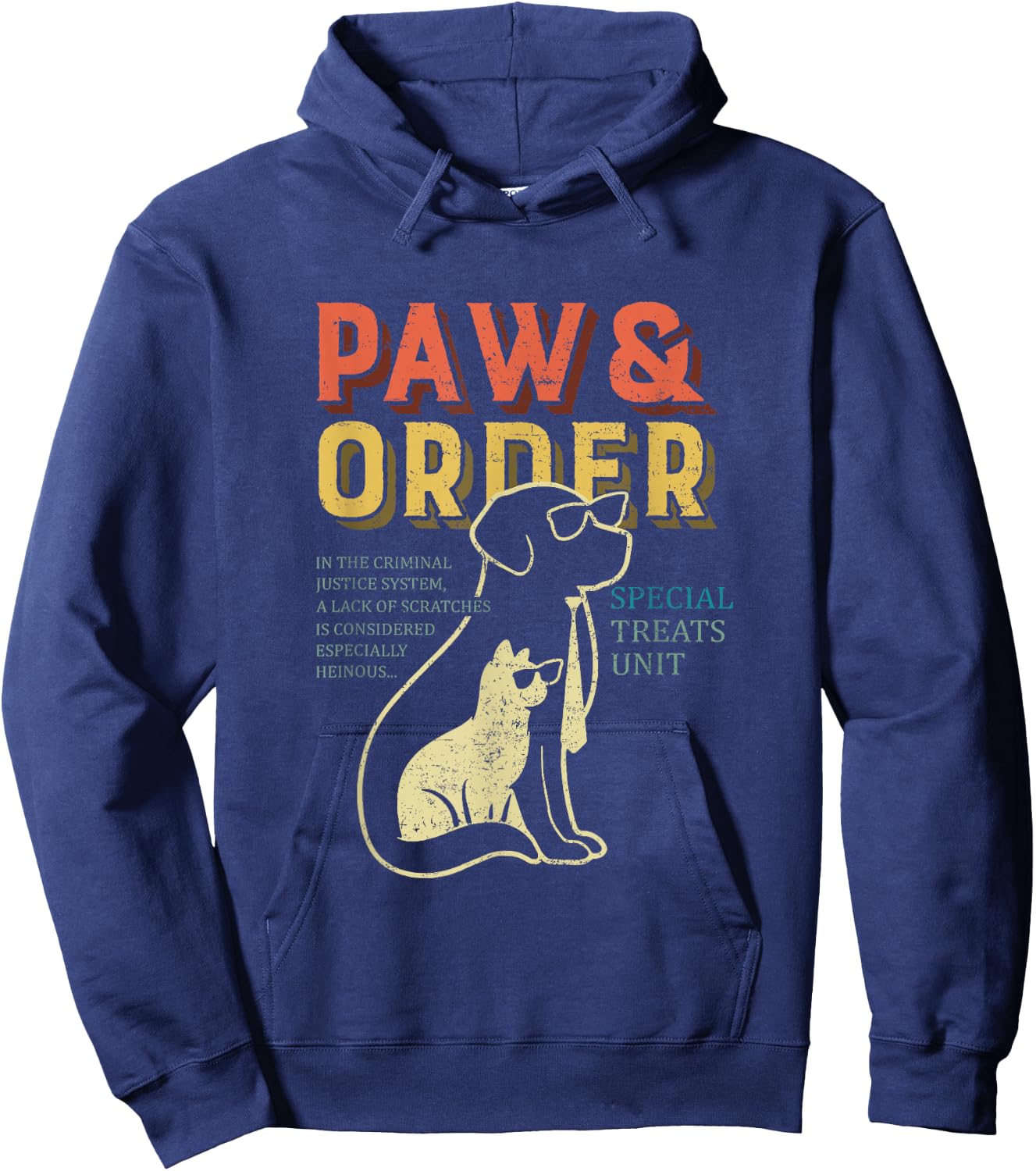 Paw and Order Special Feline Unit Pets Training Dog And Cat Hoodie - Hoodie | Navy