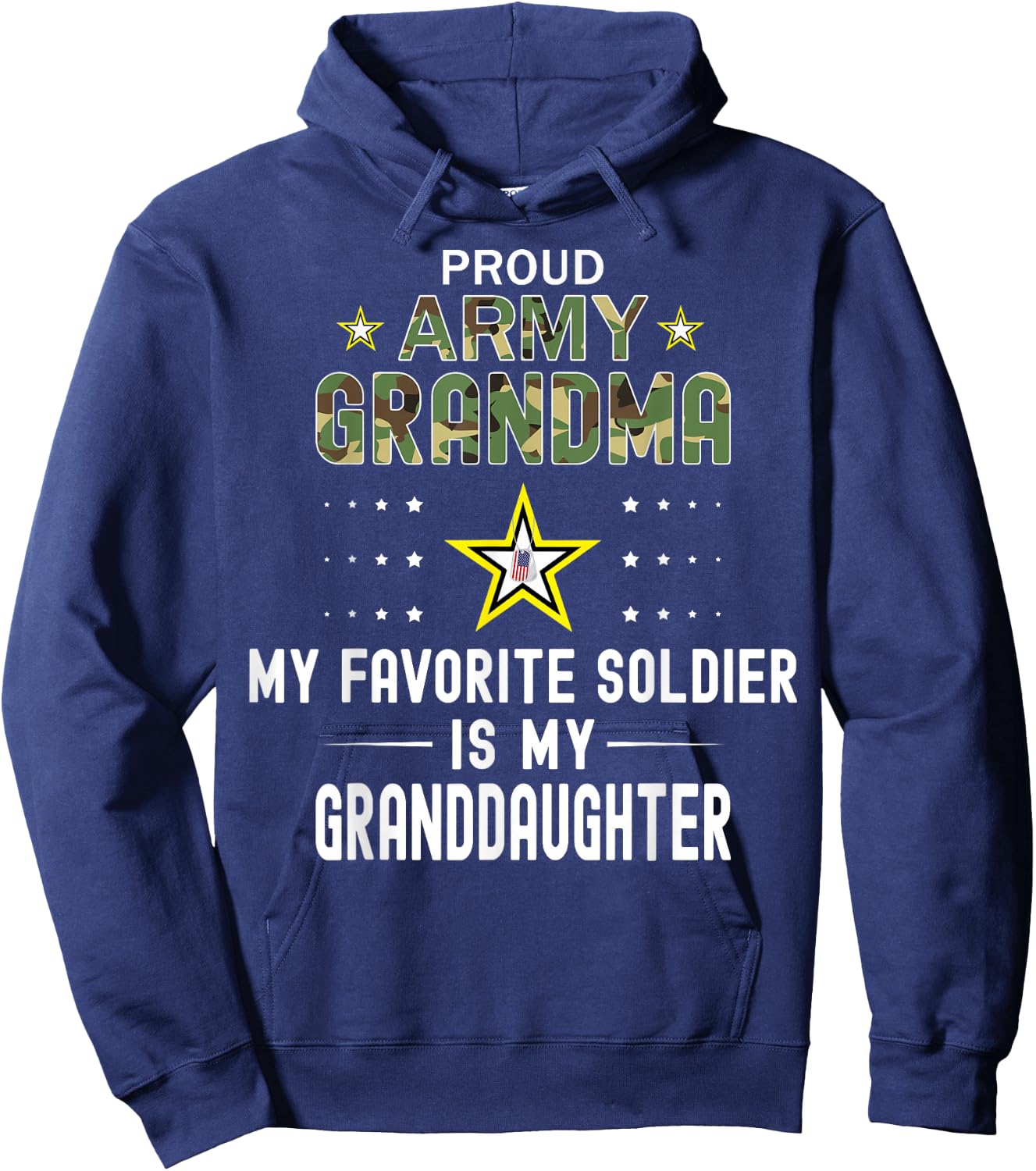 My Favorite Soldier Is My Granddaughter-Proud Army Grandma Hoodie - Hoodie | Navy