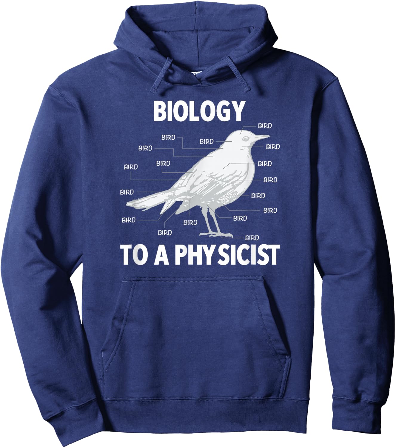 Biology to a Physicist - Funny Physics Shirt Hoodie - Hoodie | Navy