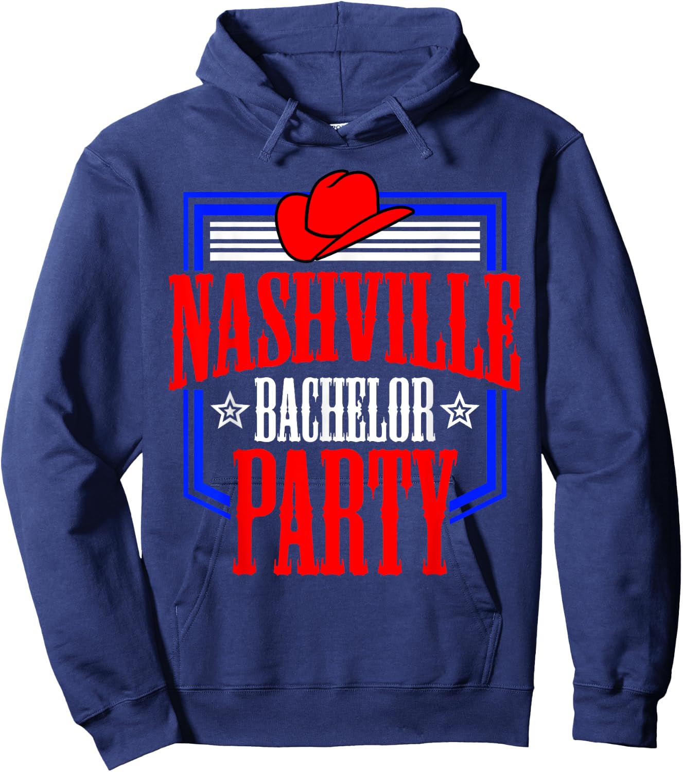 Nashville Bachelor Stag Party Groom Wedding Gift Best Man Hoodie - Hoodie | Navy