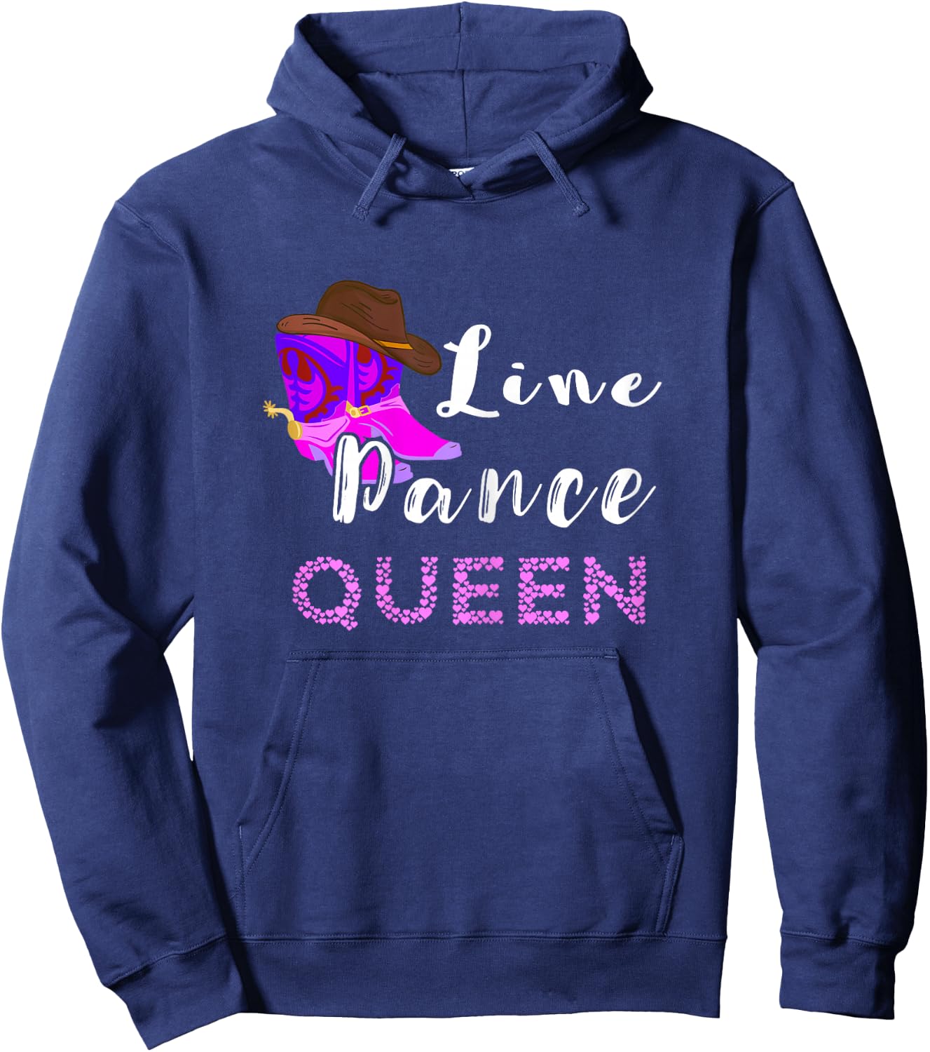 Line Dance Queen Line Dancing Western Country Dance Hoodie - Hoodie | Navy