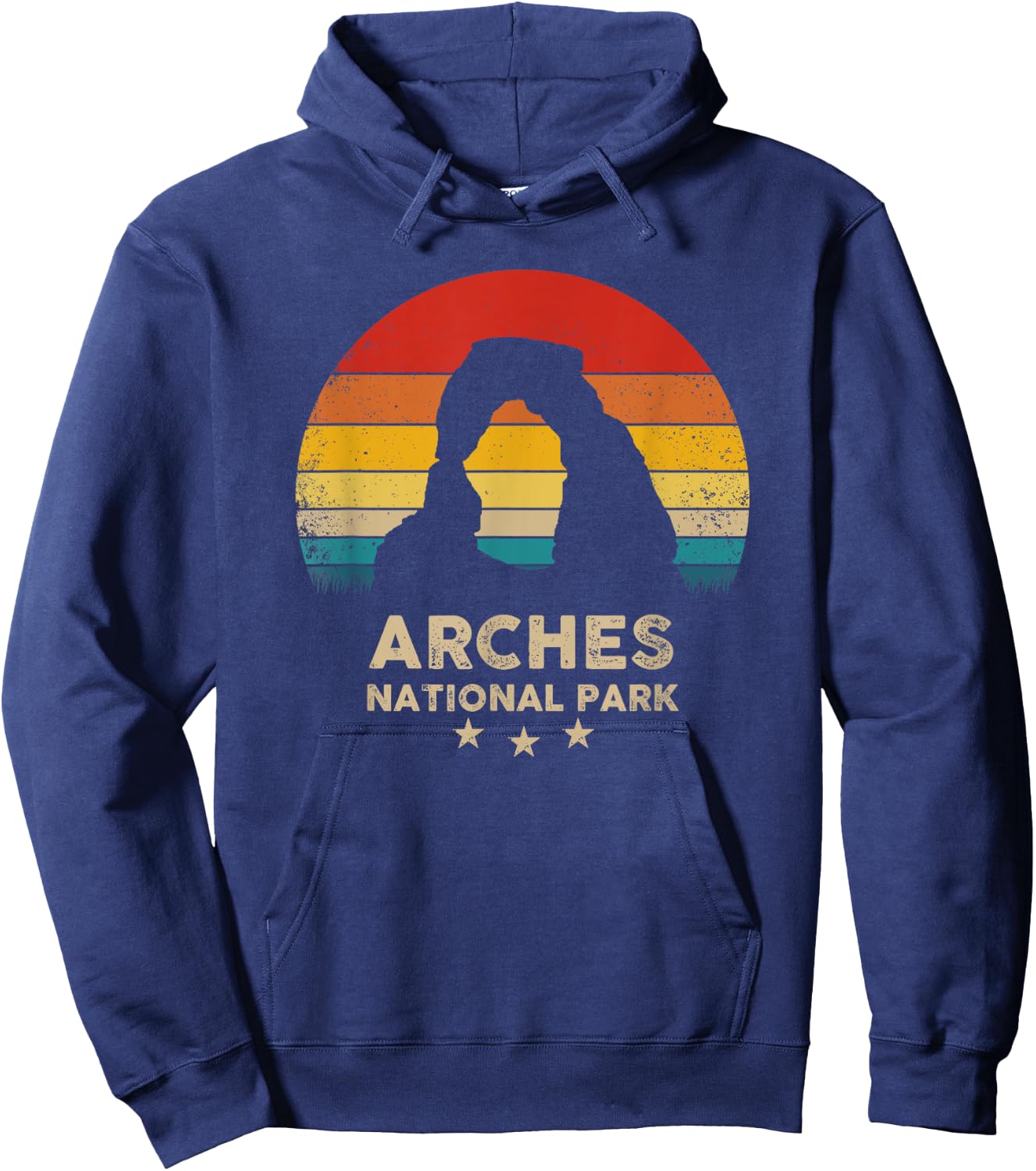 Arches - National Park Retro Souvenir Hoodie - Hoodie | Navy