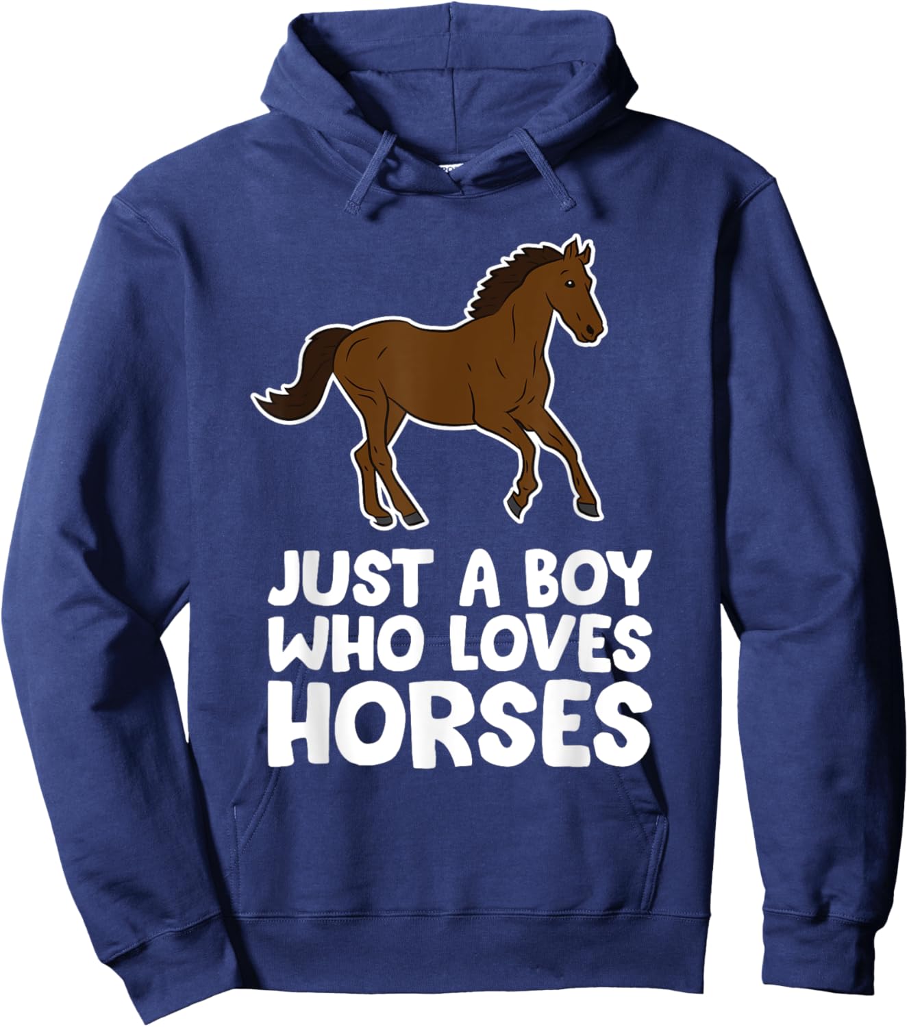 Horse Boy Just a Boy Who Loves Horses Hoodie - Hoodie | Navy