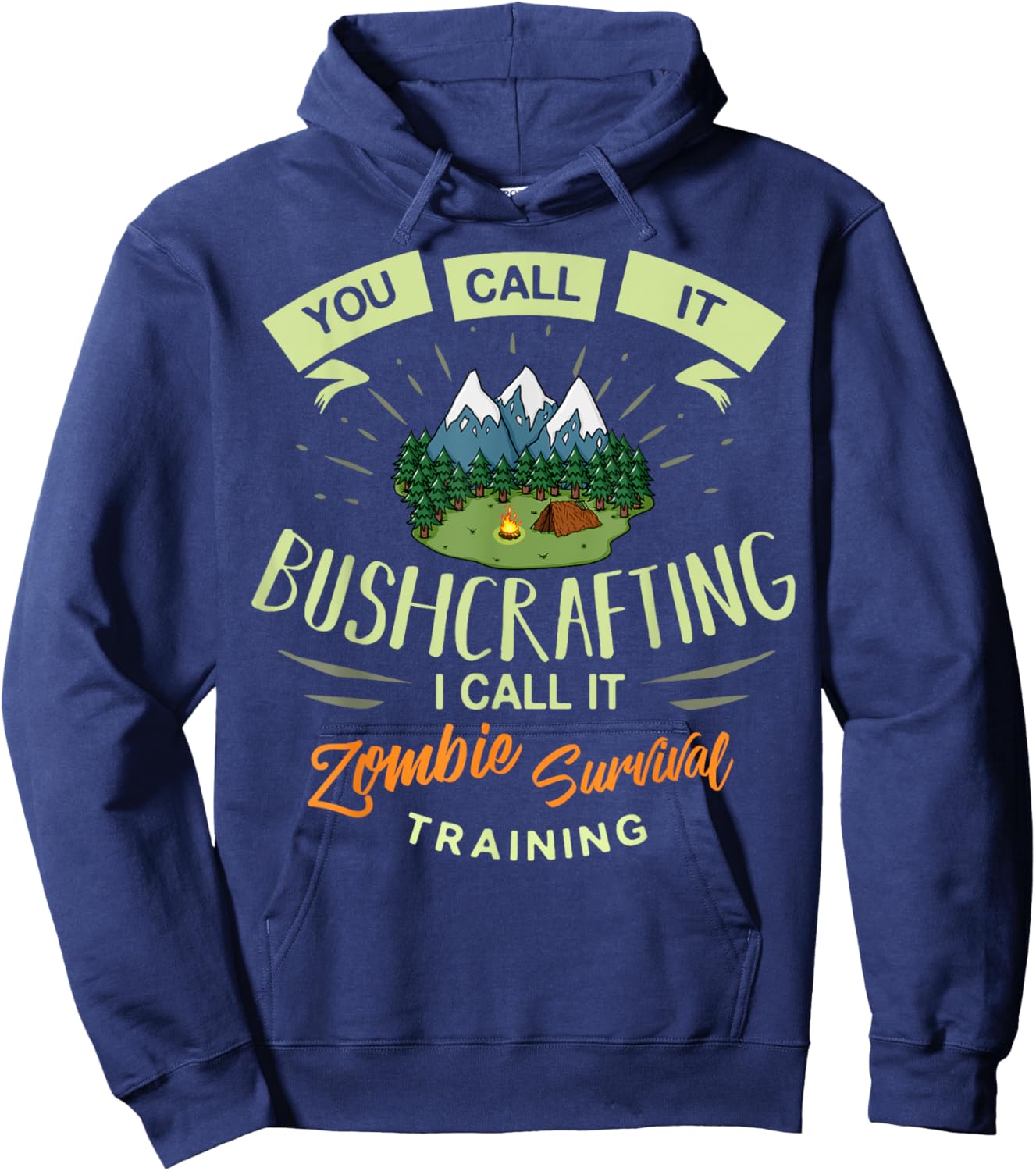 Bushcraft Survival Gift Knife Outdoor Training Hoodie - Hoodie | Navy