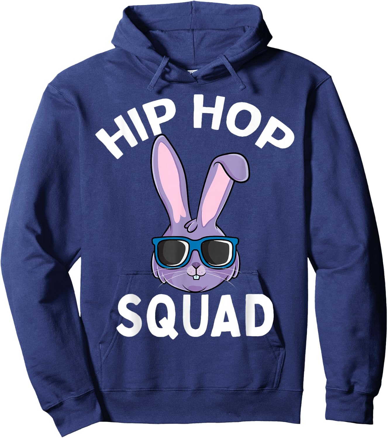 Hip Hop Squad Funny Happy Easter Bunny Rabbit Children Boys Hoodie - Hoodie | Navy