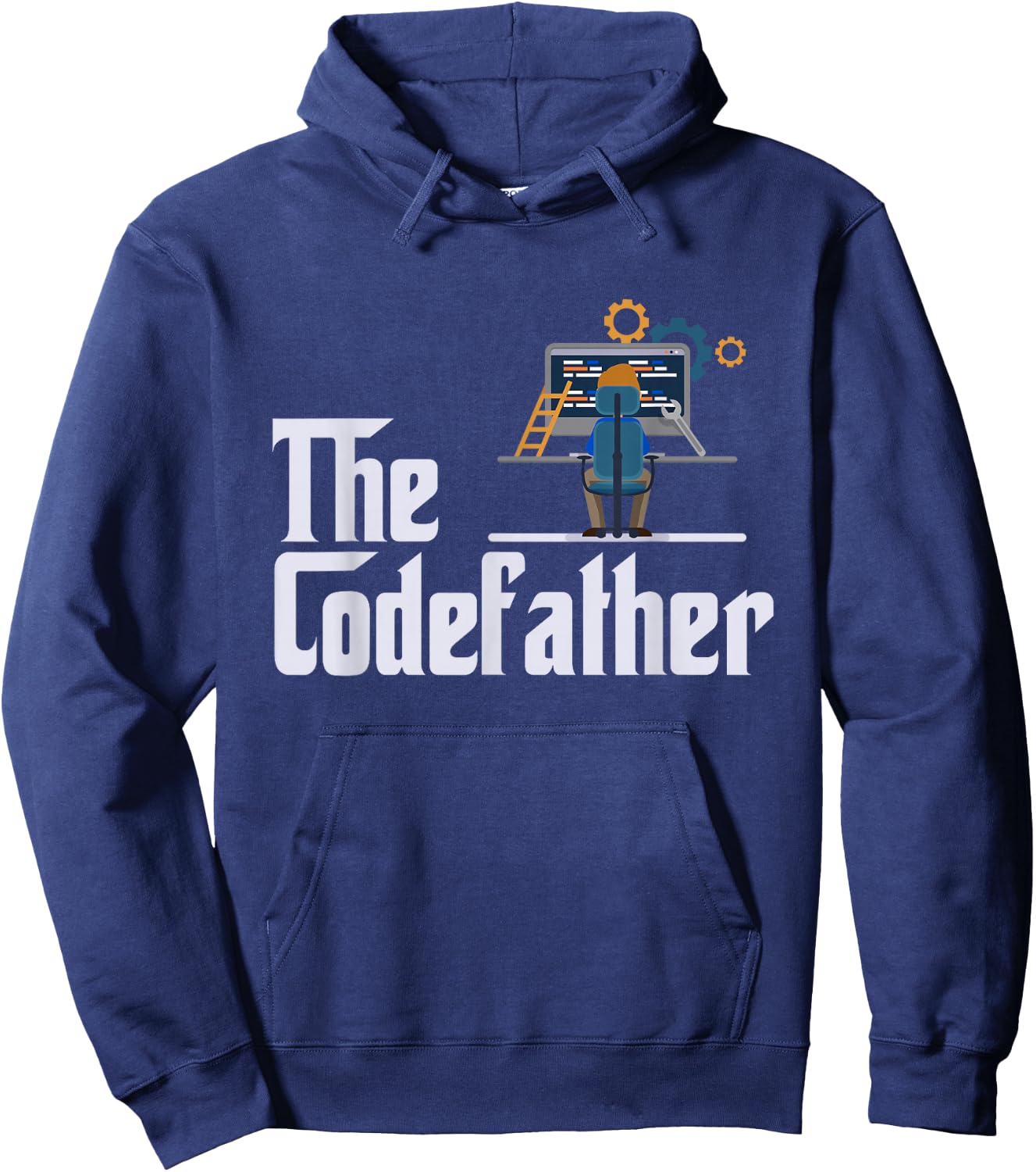 Programmer Dad Nerdy Computer Geeky Father Database Papa Hoodie - Hoodie | Navy